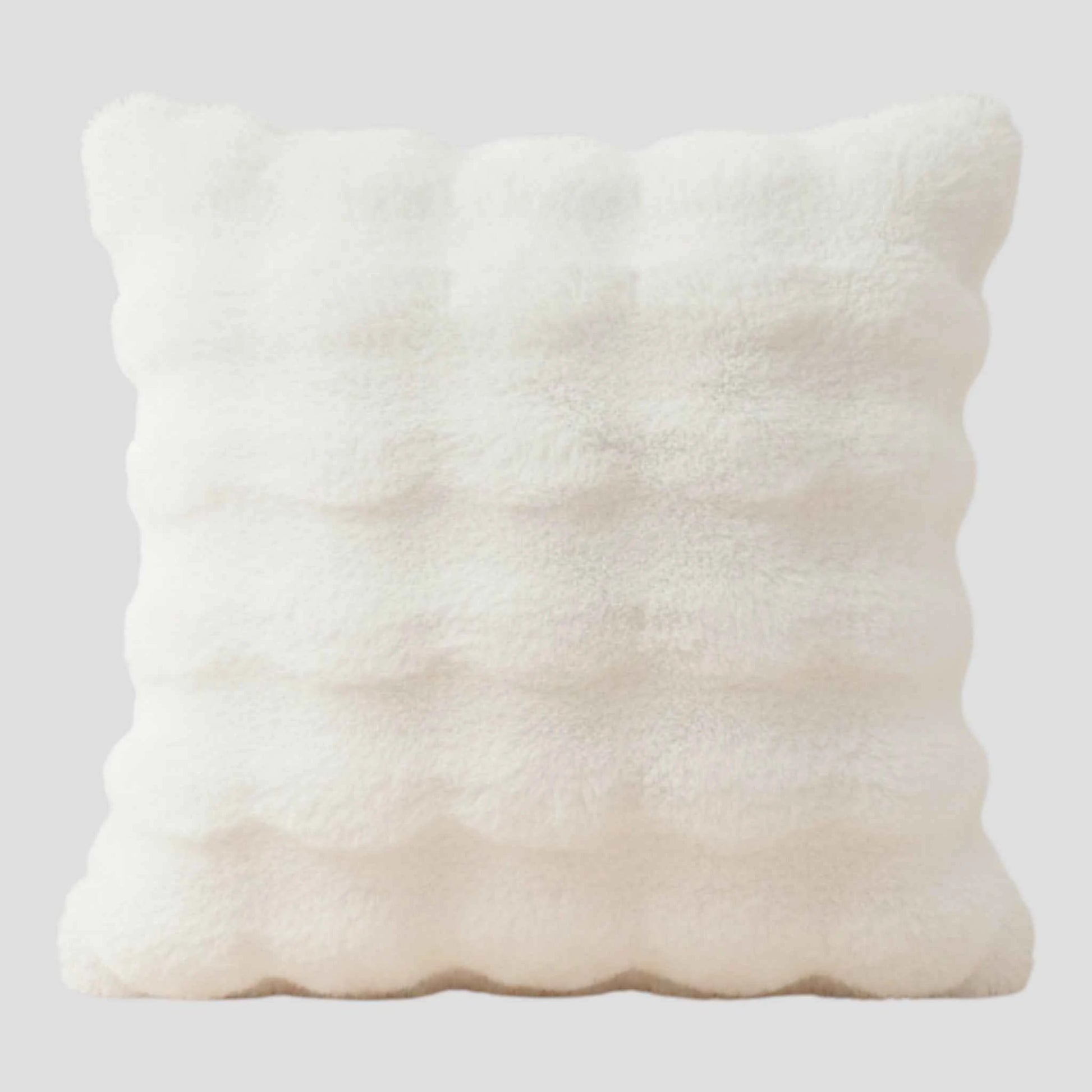 Housse de Coussin en Velours à Motif Bulle Uni