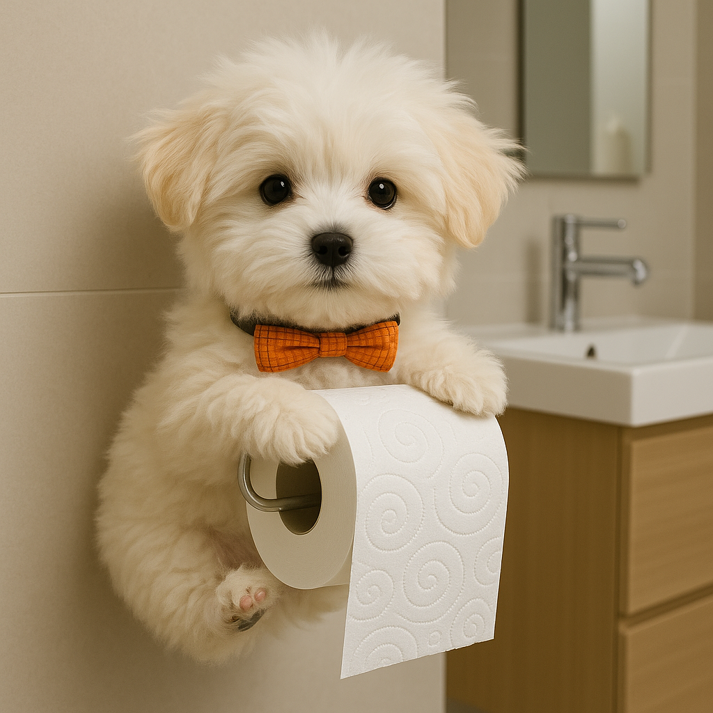 Porte Papier Toilette Mural Original Chiot 0
