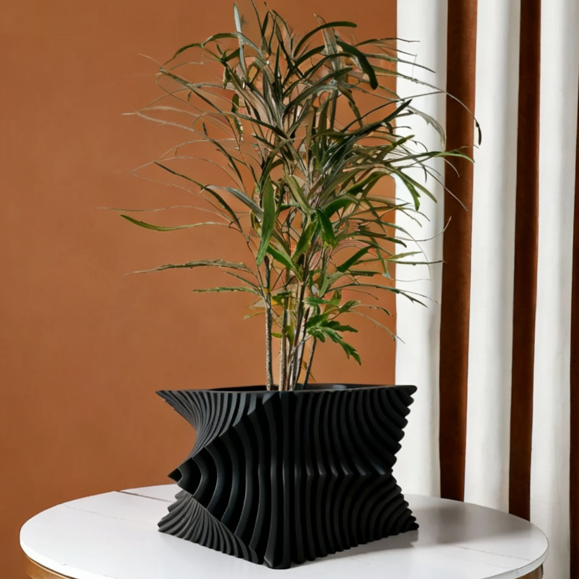 Pot de Fleur d’Intérieur au Design Bionique Moderne