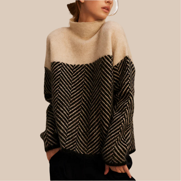 Weicher Damenpullover mit Rollkragen aus feinem Strick für eleganten und warmen Winter