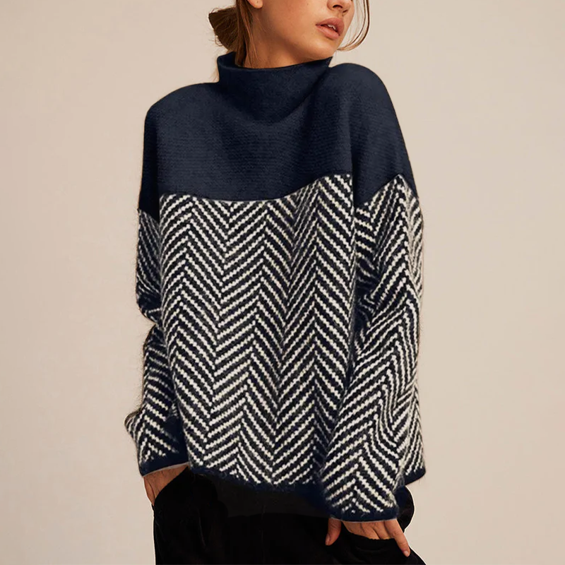 Weicher Damenpullover mit Rollkragen aus feinem Strick für eleganten und warmen Winter