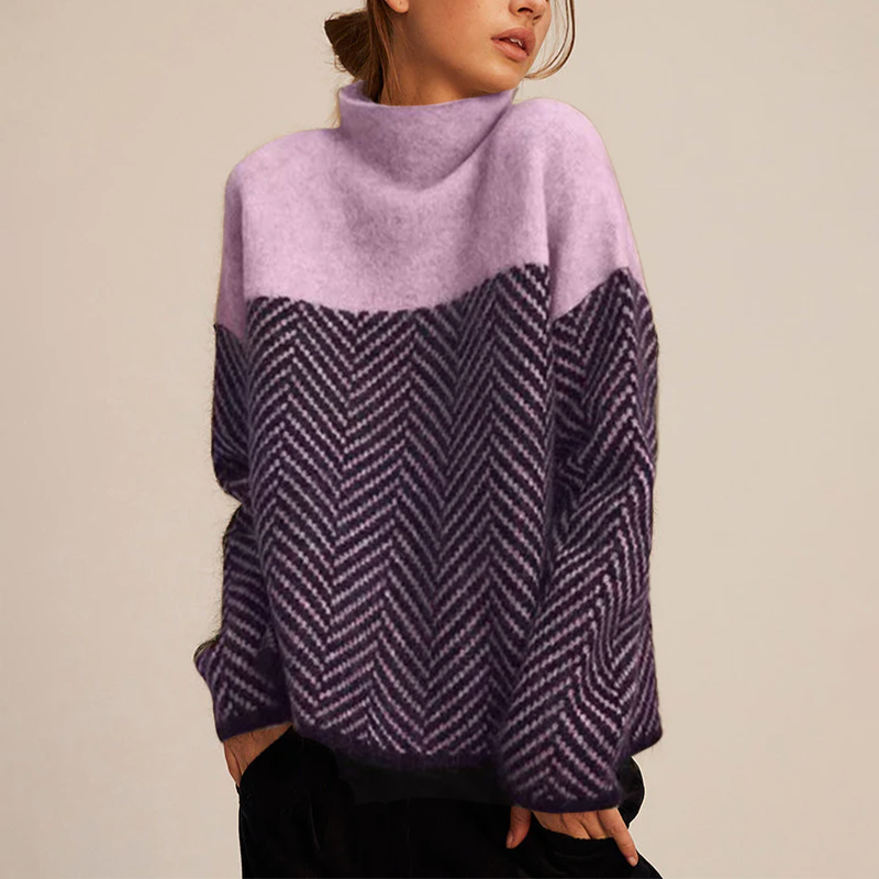 Weicher Damenpullover mit Rollkragen aus feinem Strick für eleganten und warmen Winter