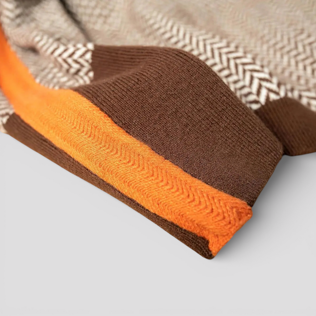 Damenpullover mit Polyester-Streifen Modischer eleganter Büro-Stil