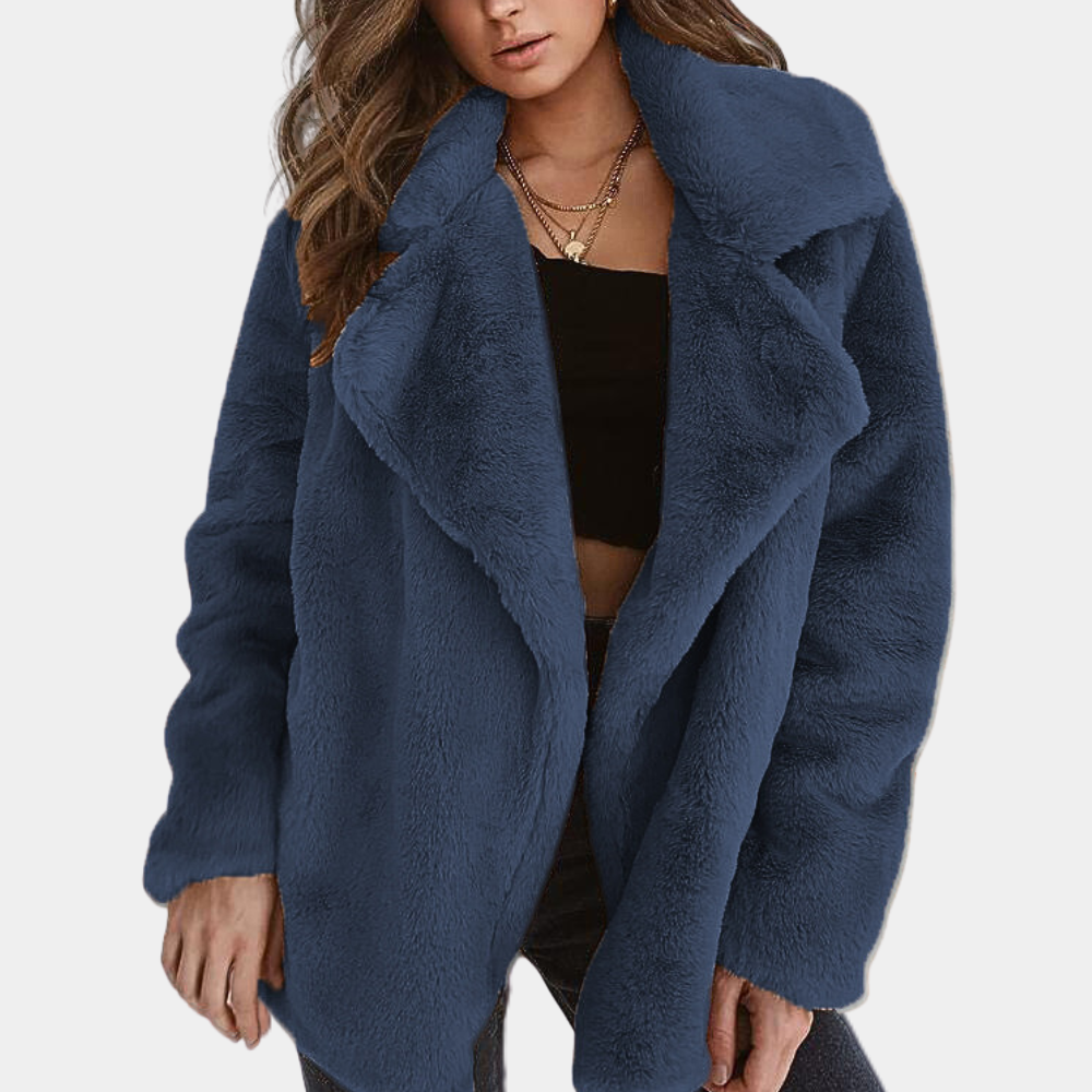 Manteau d'hiver chic et douillet pour femme, pour un look saisonnier élégant