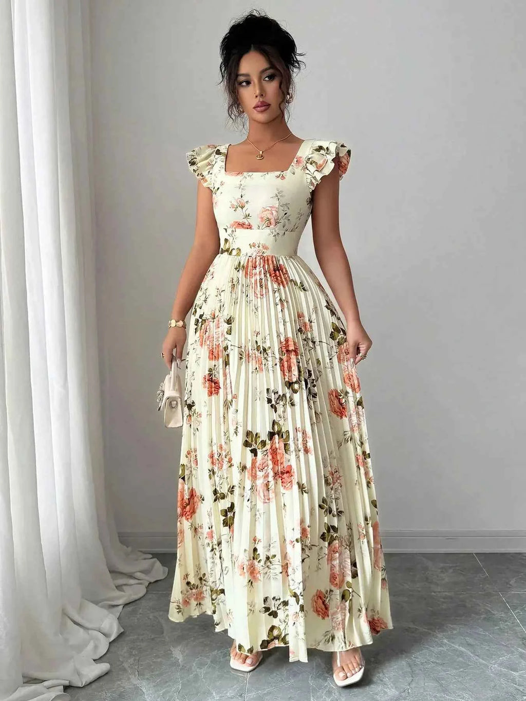 Robe Femme Imprimée Élégante Caraco
