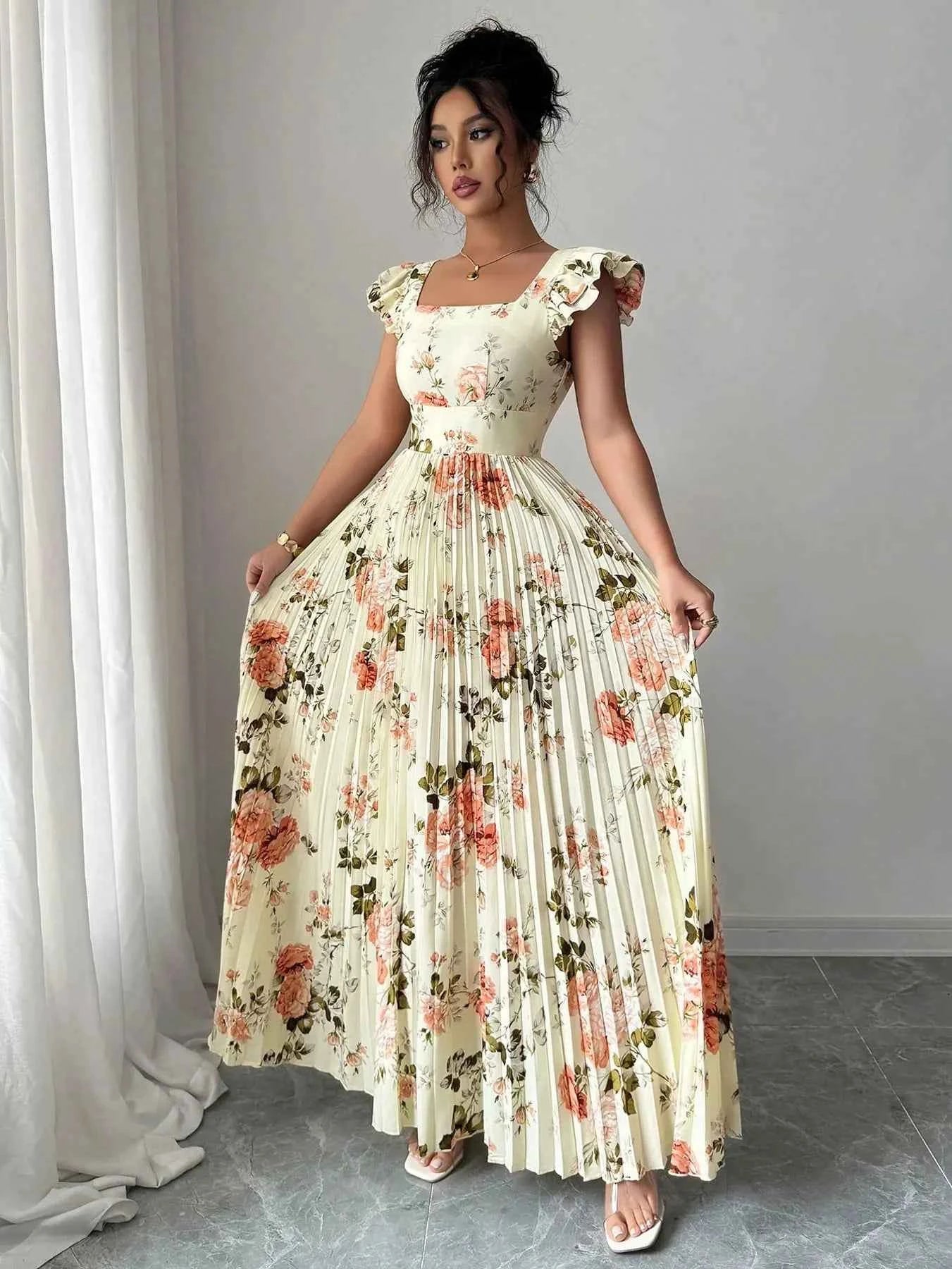 Robe Femme Imprimée Élégante Caraco