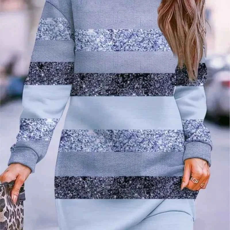 Robe Longue Femme Élégante à Manches Longues