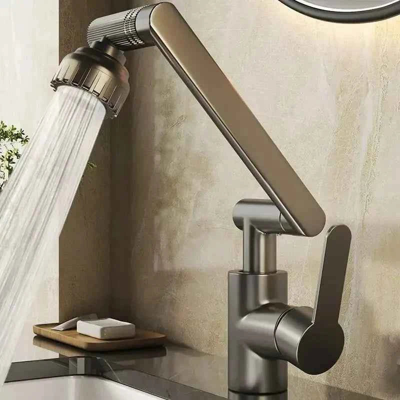 Robinet Mitigeur de Cuisine à Double Jet – Tête Rotative, Eau Chaude/Froide