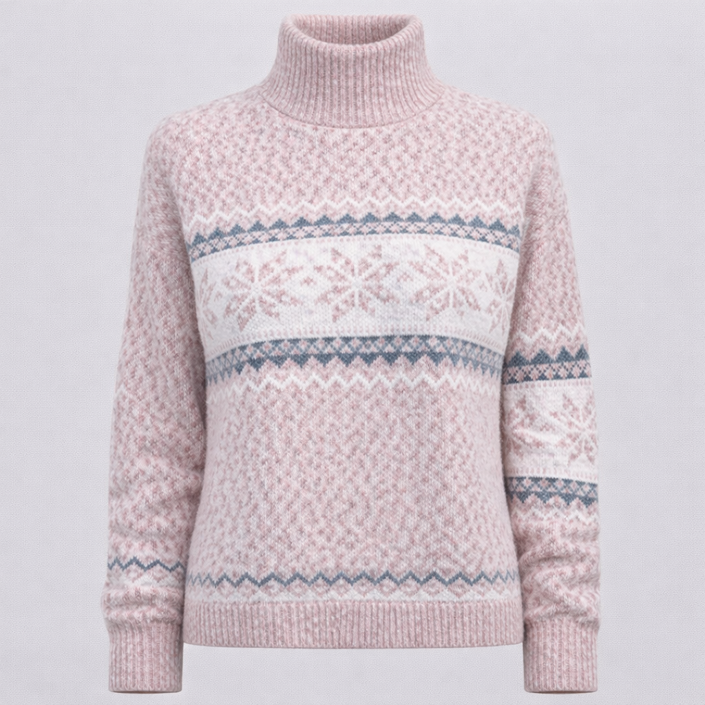 Vintage Weihnachts-Pullover Damen weich & warm gestrickt, originelles Muster – ideal für Feste