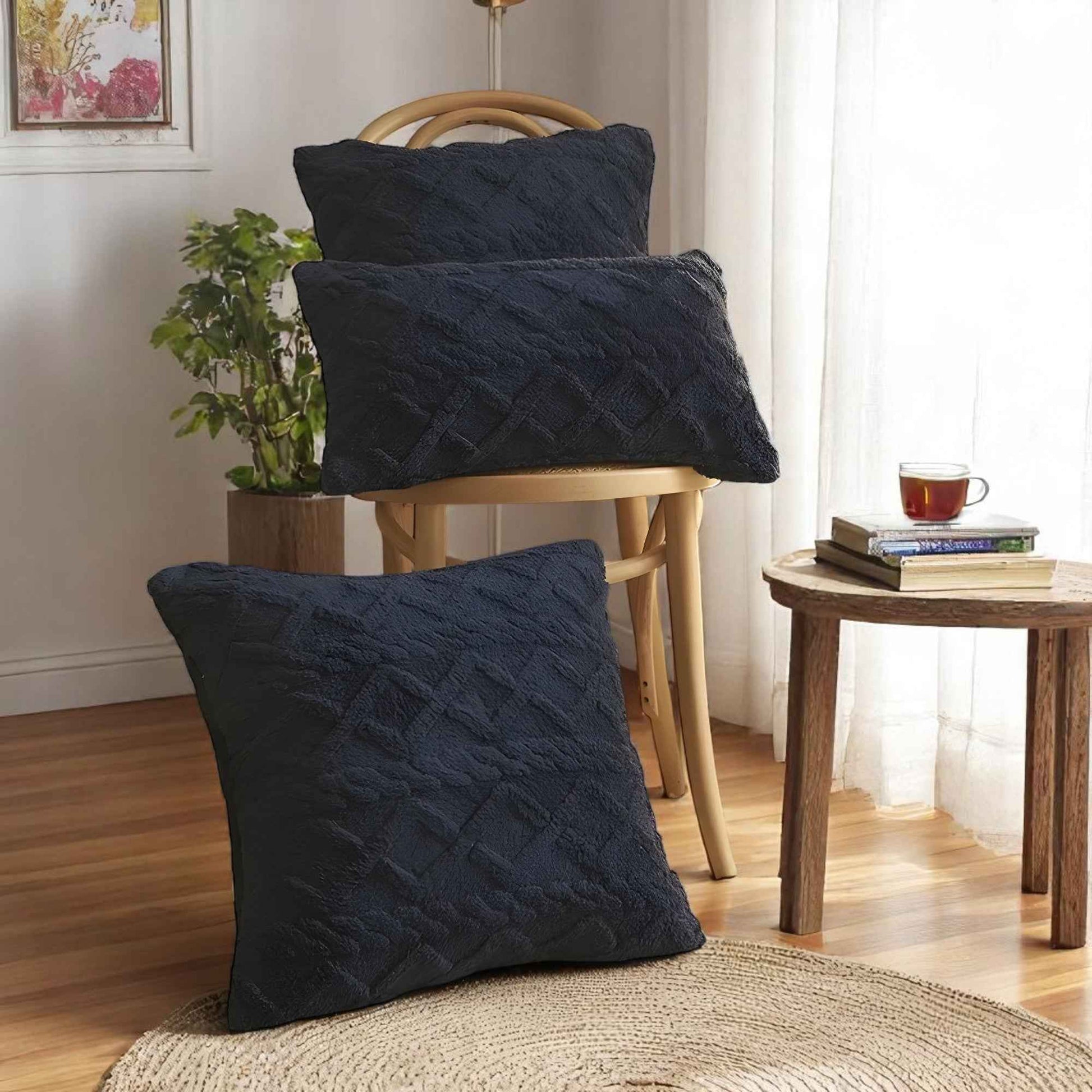 Housses de coussin : Taie d'oreiller peluche chic pour un confort élégant dans de Marche Lino