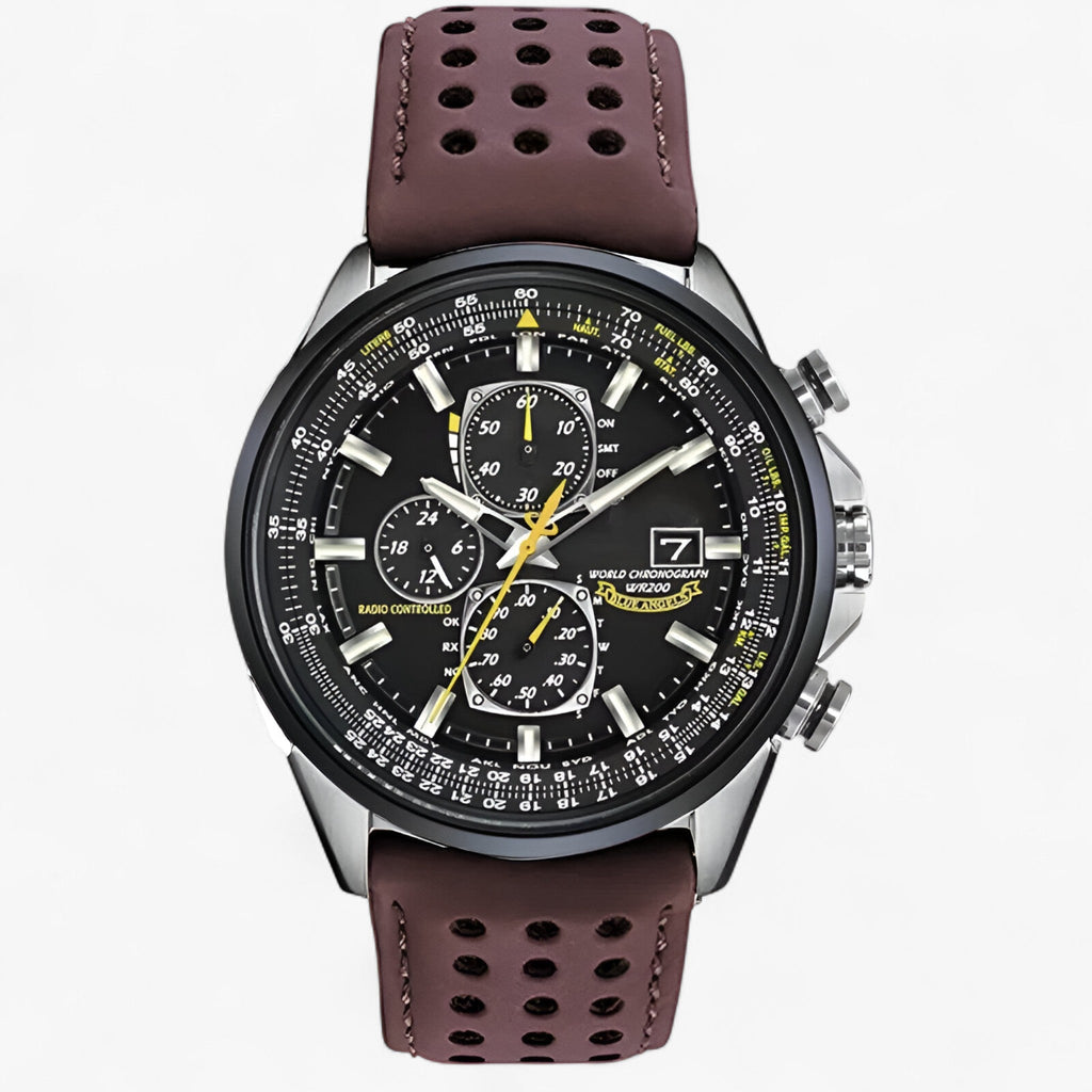 Montre Chronographe Homme MultiSteel 42mm, Acier Argent avec Cadran Bleu Élégant