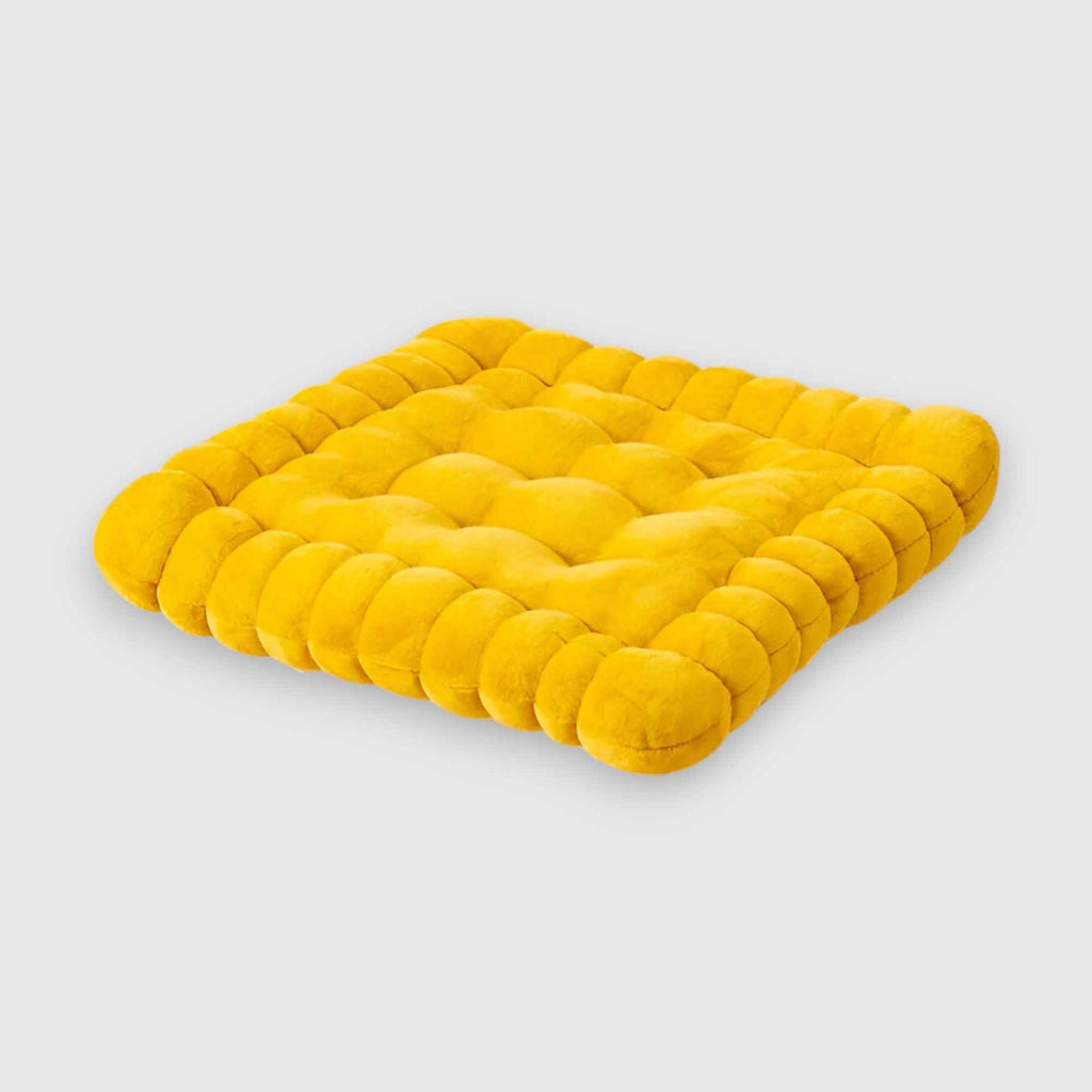 Coussins : Coussin en Velours Décoratif pour Canapé - Coussin Carré en Velours de Lait pour Embellir Votre Salon dans Jaune 40x42cm de Marche Lino