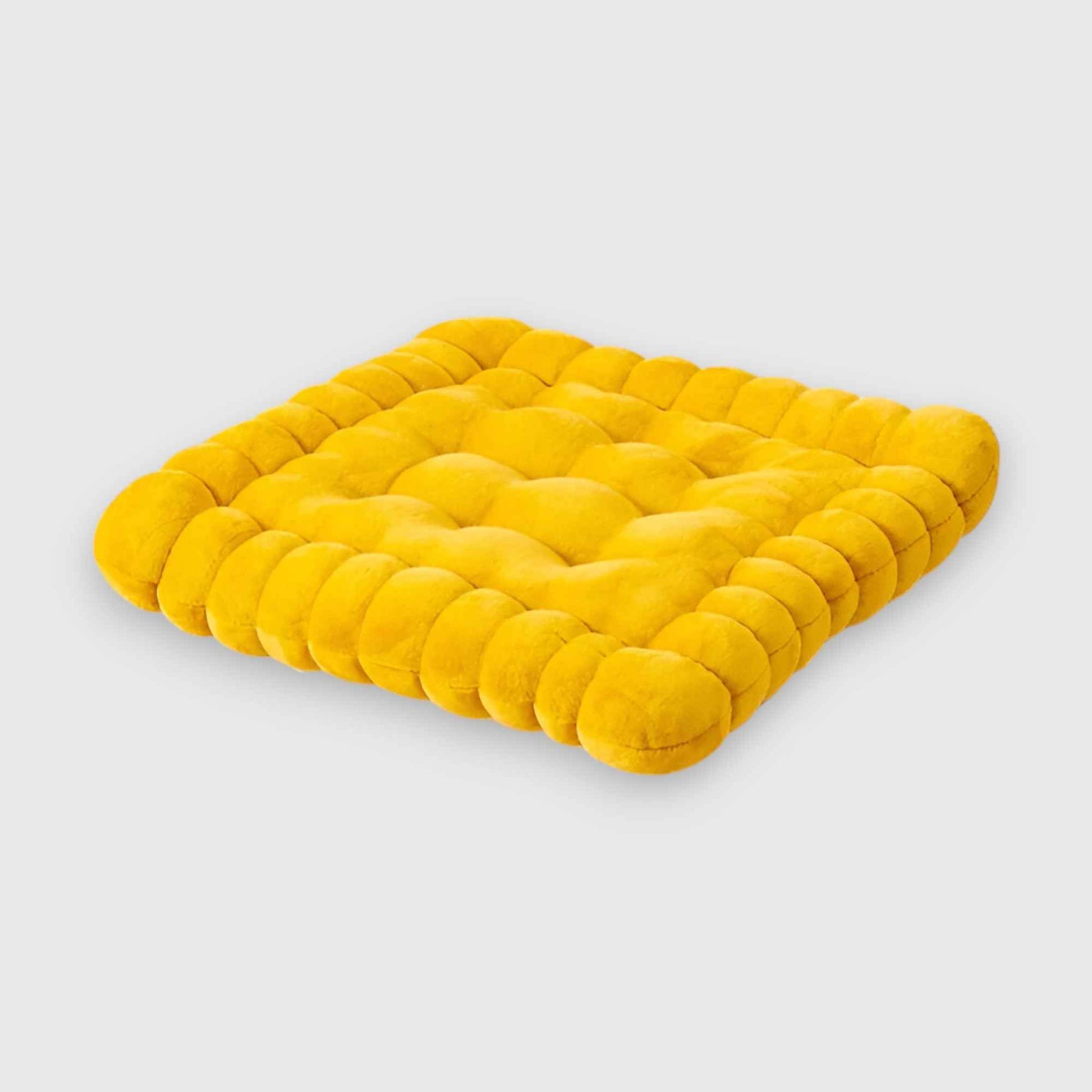 Coussins : Coussin en Velours Décoratif pour Canapé - Coussin Carré en Velours de Lait pour Embellir Votre Salon dans Jaune 40x42cm de Marche Lino