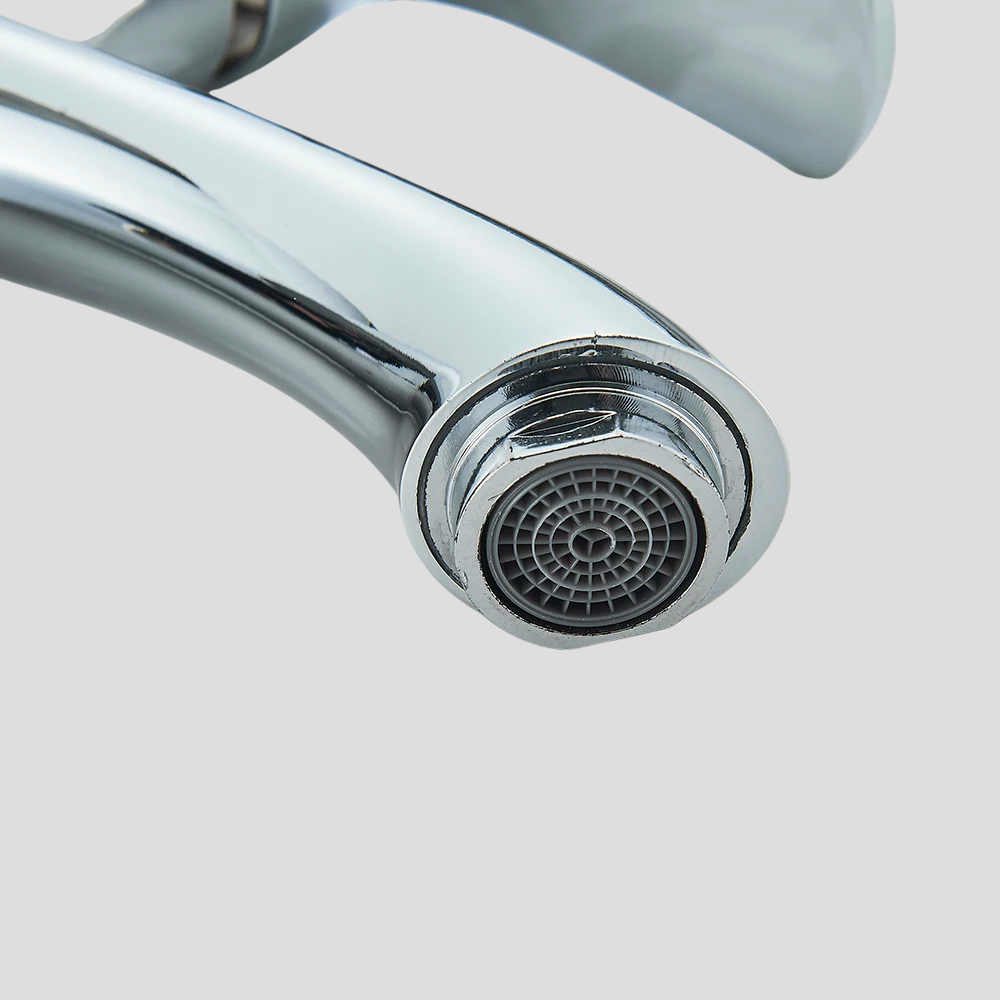 Robinet de Lavabo Chromé pour Salle de Bain – Design Élégant