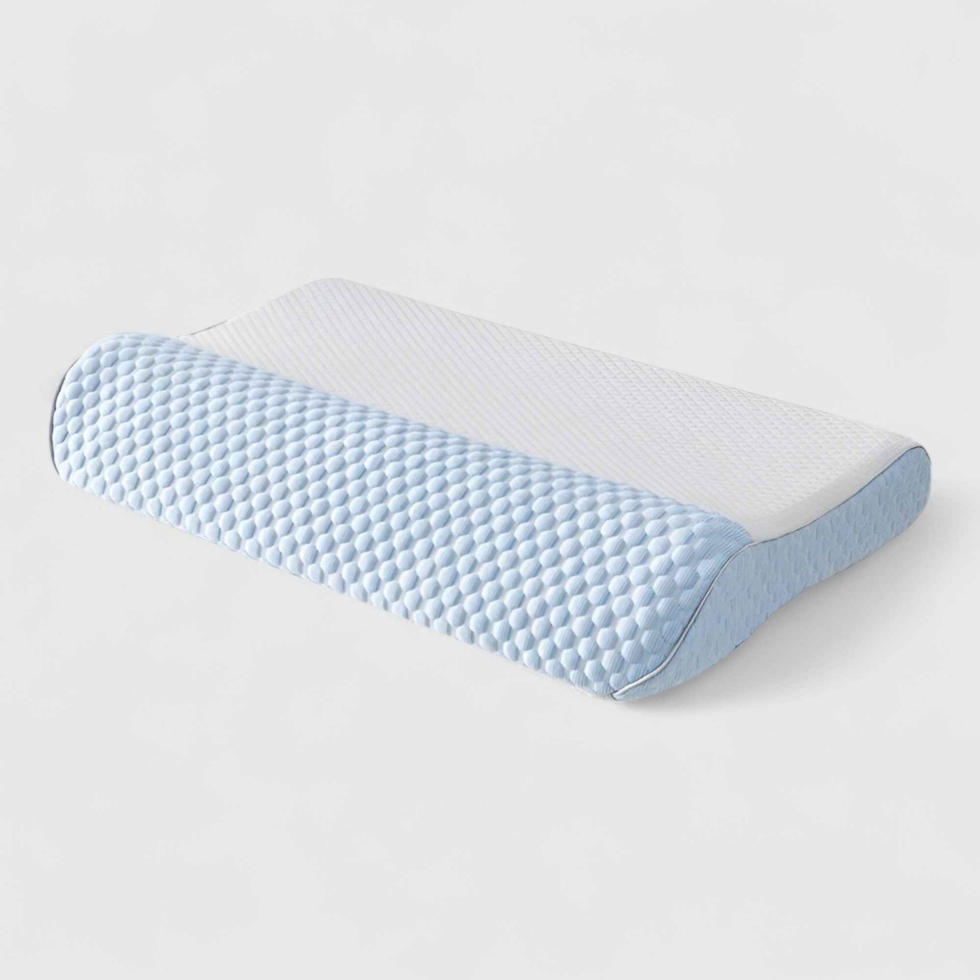 Coussins : Oreiller en Latex Naturel avec Housse en Coton dans Bleu 40x60x8cm de Marche Lino