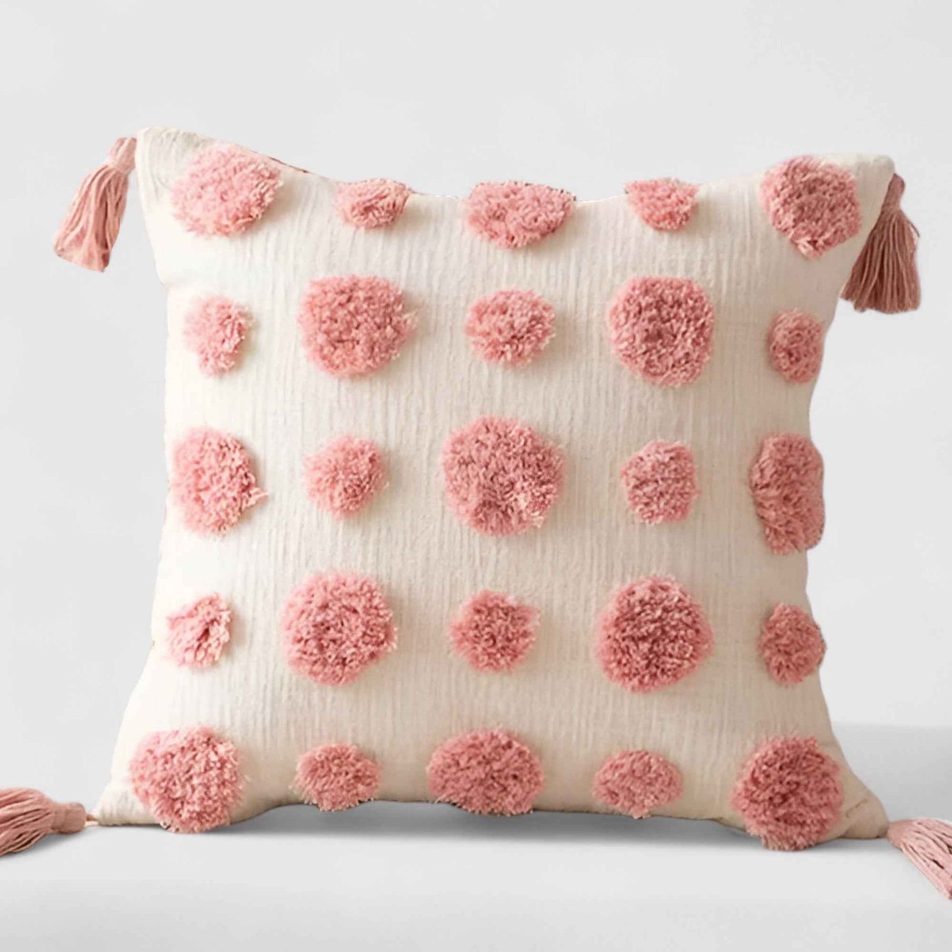 Coussins et Oreillers : Coussin décoratif rose velours capitonné pour un décor élégant dans 01 45x45cm de Marche Lino