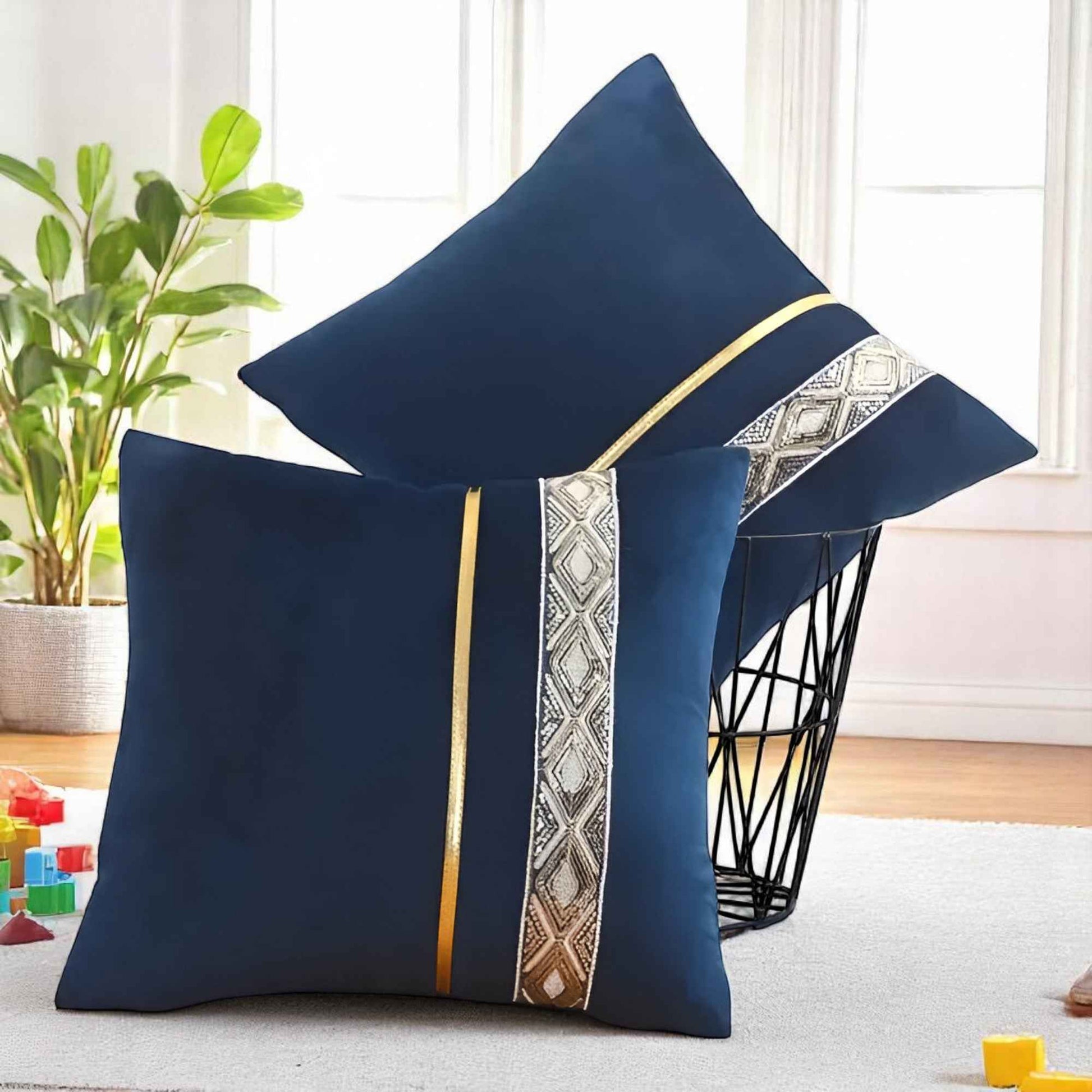 Coussins et oreillers : Coussin Décoratif Canapé en Polyester 45x45 cm Élégant pour un Intérieur Féminin dans de Marche Lino