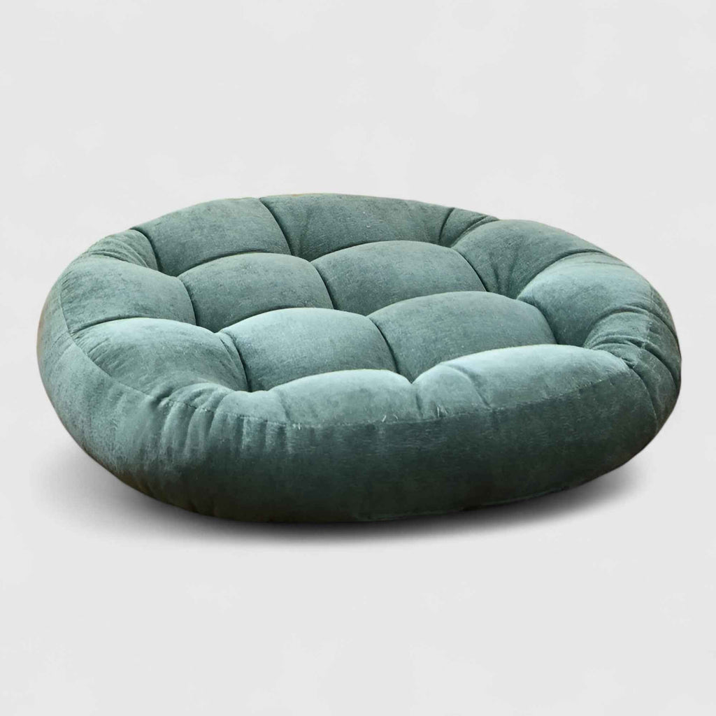 Coussins : Coussin de Sol Rond en Chenille Épais pour Méditation et Détente - Confort Optimal avec Coussin de Méditation en Chenille dans de Marche Lino