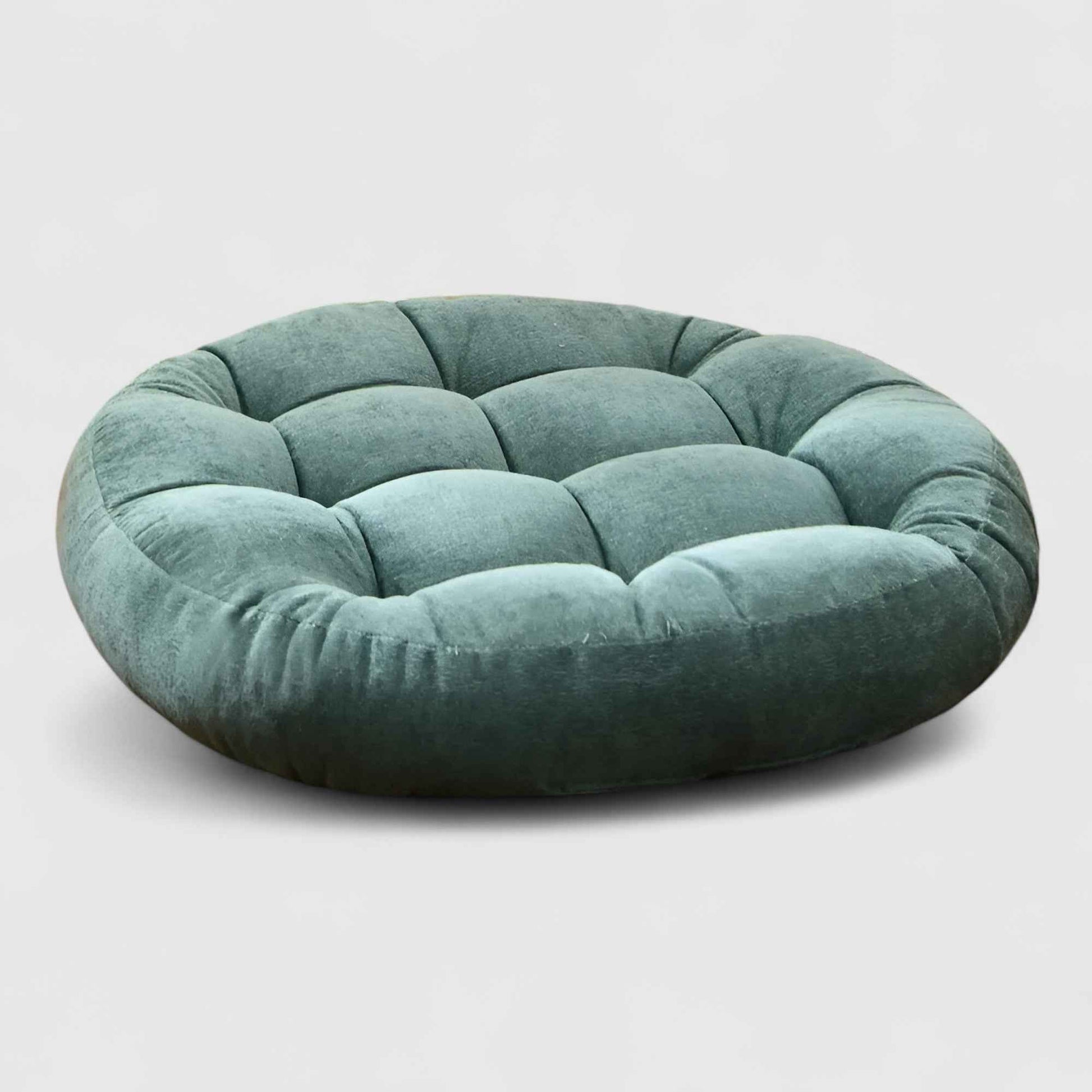 Coussins : Coussin de Sol Rond en Chenille Épais pour Méditation et Détente - Confort Optimal avec Coussin de Méditation en Chenille dans de Marche Lino