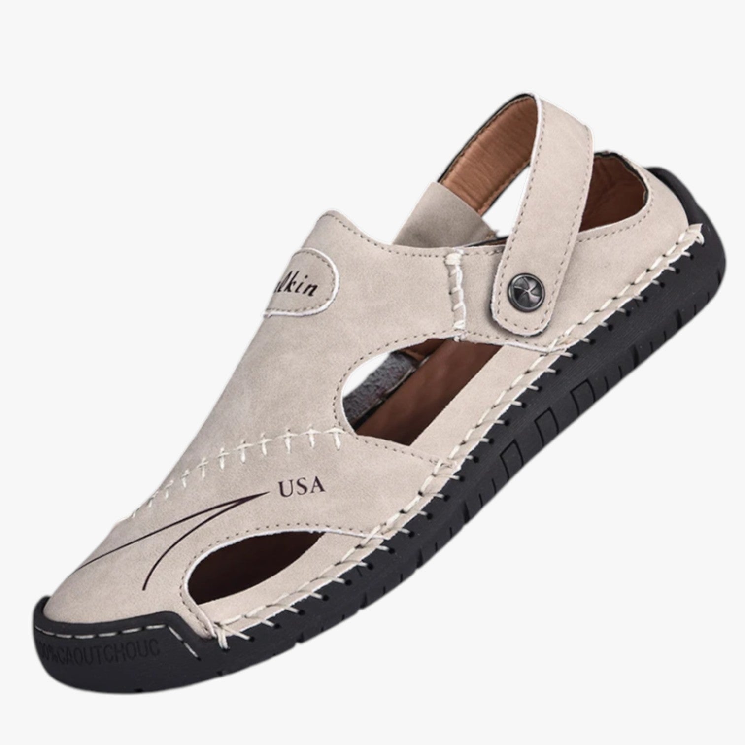 Sandales d'été pour homme - Cuir respirant et semelle antidérapante pour une touche de style
