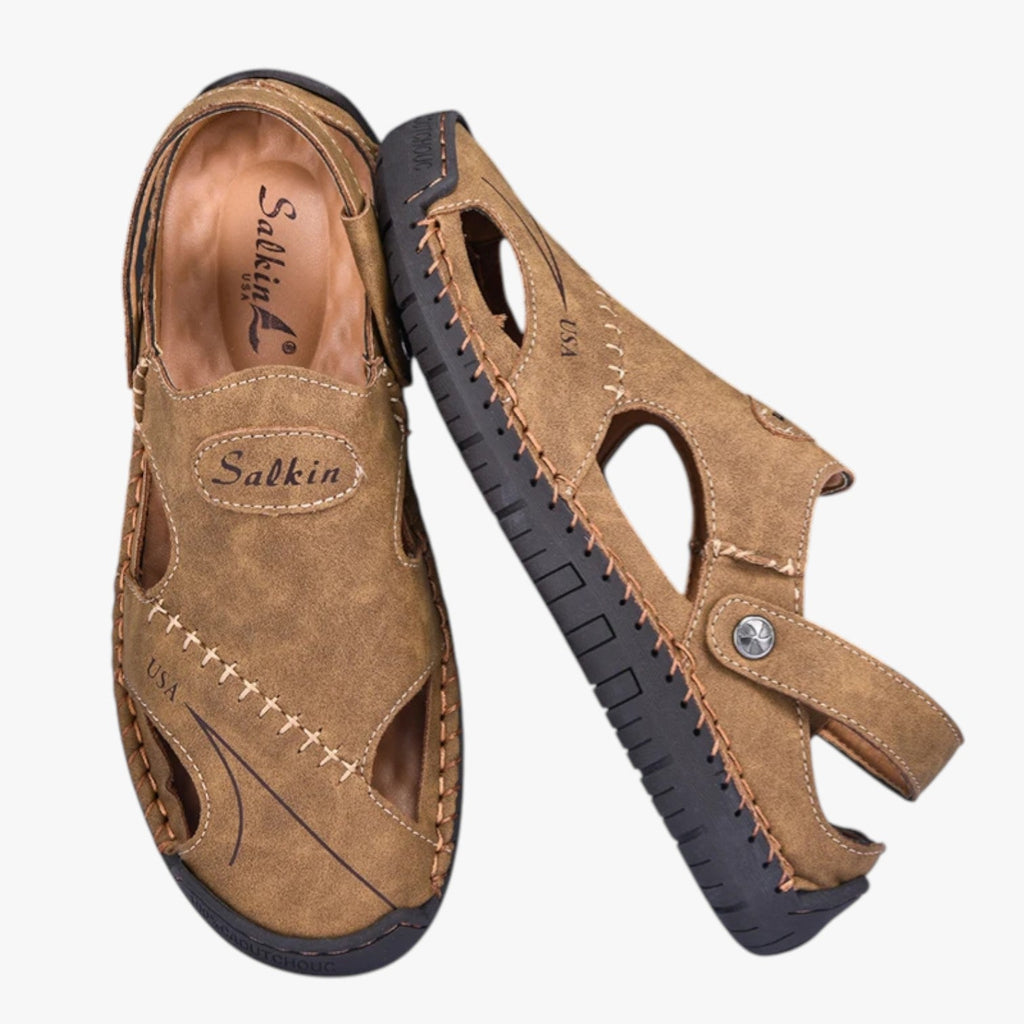 Sandales d'été pour homme - Cuir respirant et semelle antidérapante pour une touche de style