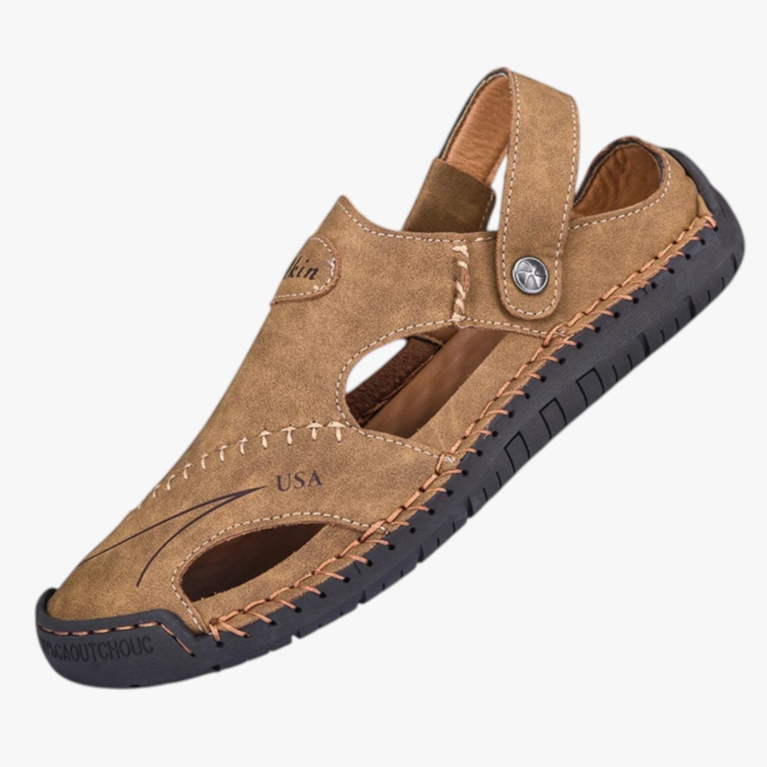 Sandales d'été pour homme - Cuir respirant et semelle antidérapante pour une touche de style