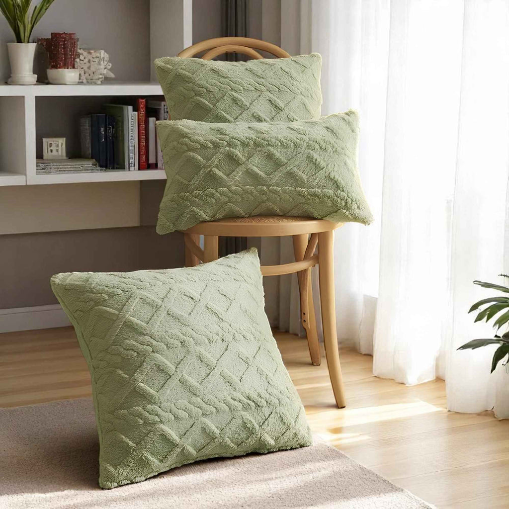 Housses de coussin : Taie d'oreiller peluche chic pour un confort élégant dans de Marche Lino