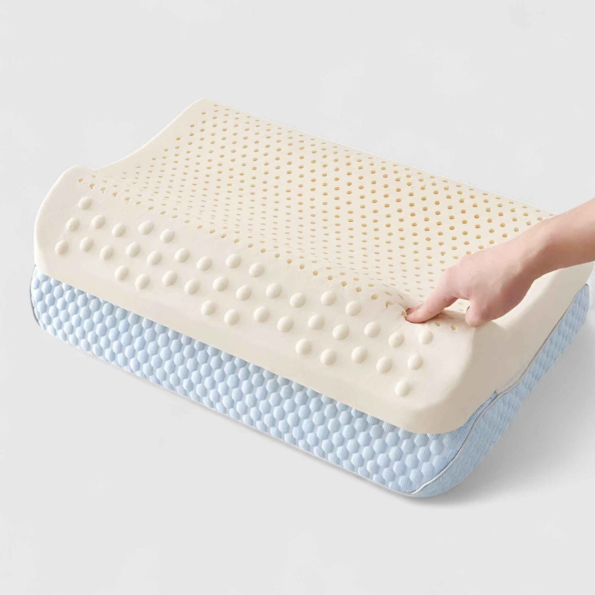 Coussins : Oreiller en Latex Naturel avec Housse en Coton dans de Marche Lino