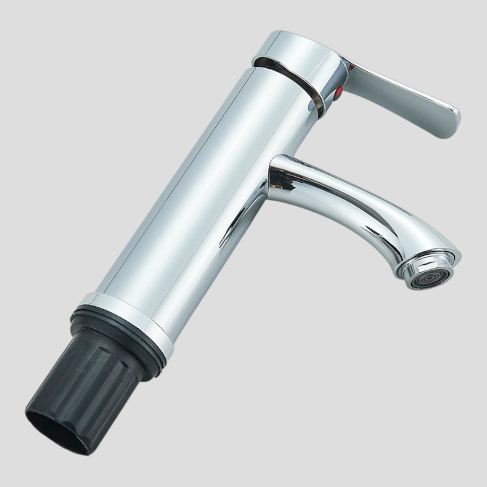 Robinet de Lavabo Chromé pour Salle de Bain – Design Élégant