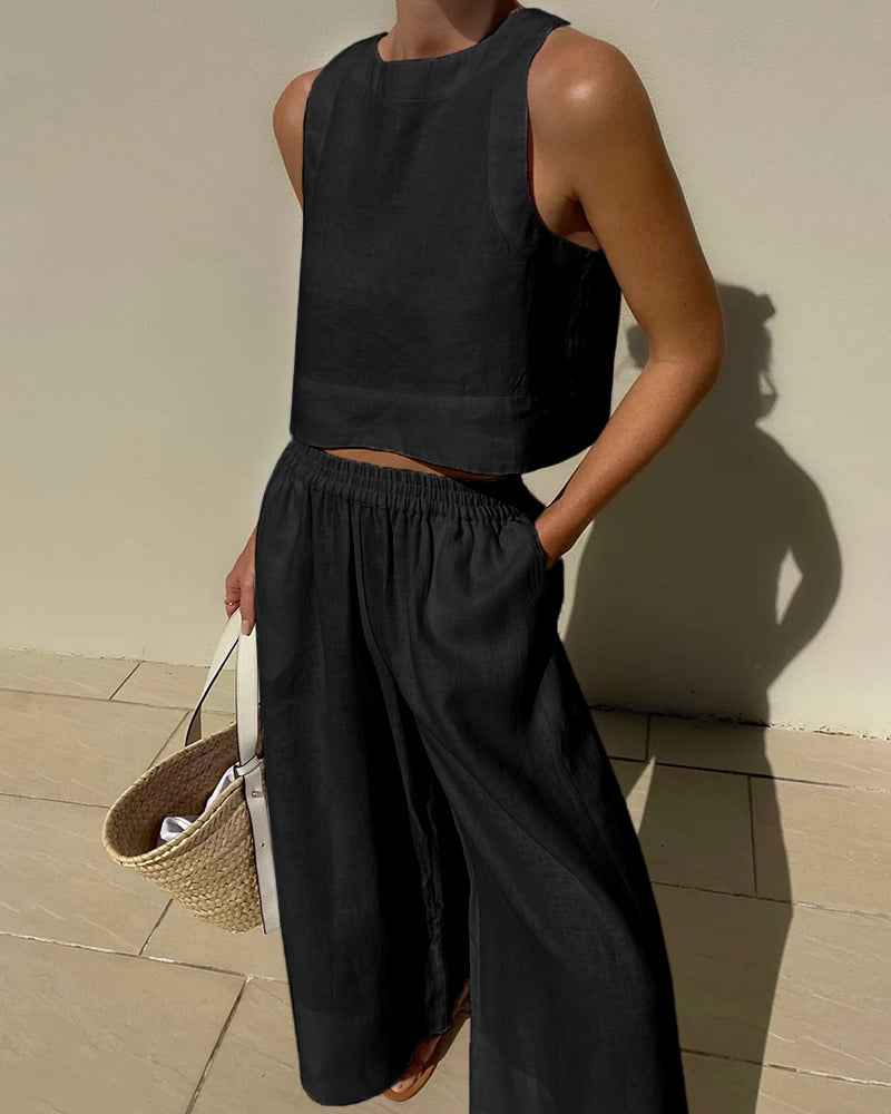 Ensemble Deux Pièces Classique – Élégant et Confortable, Parfait pour le Travail et le Style Urbain du Week-end