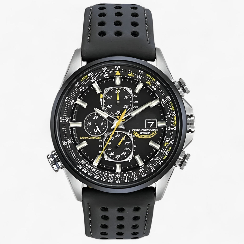 Montre Chronographe Homme MultiSteel 42mm, Acier Argent avec Cadran Bleu Élégant