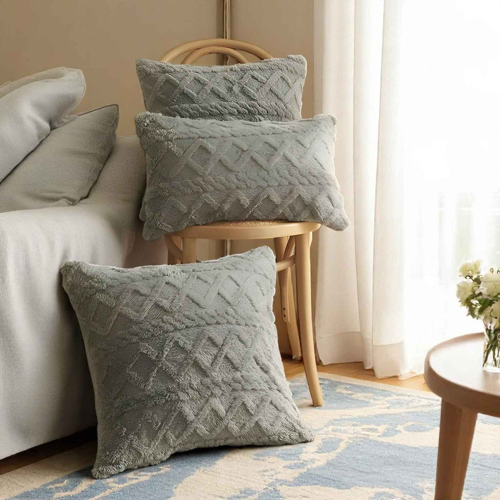 Housses de coussin : Taie d'oreiller peluche chic pour un confort élégant dans de Marche Lino