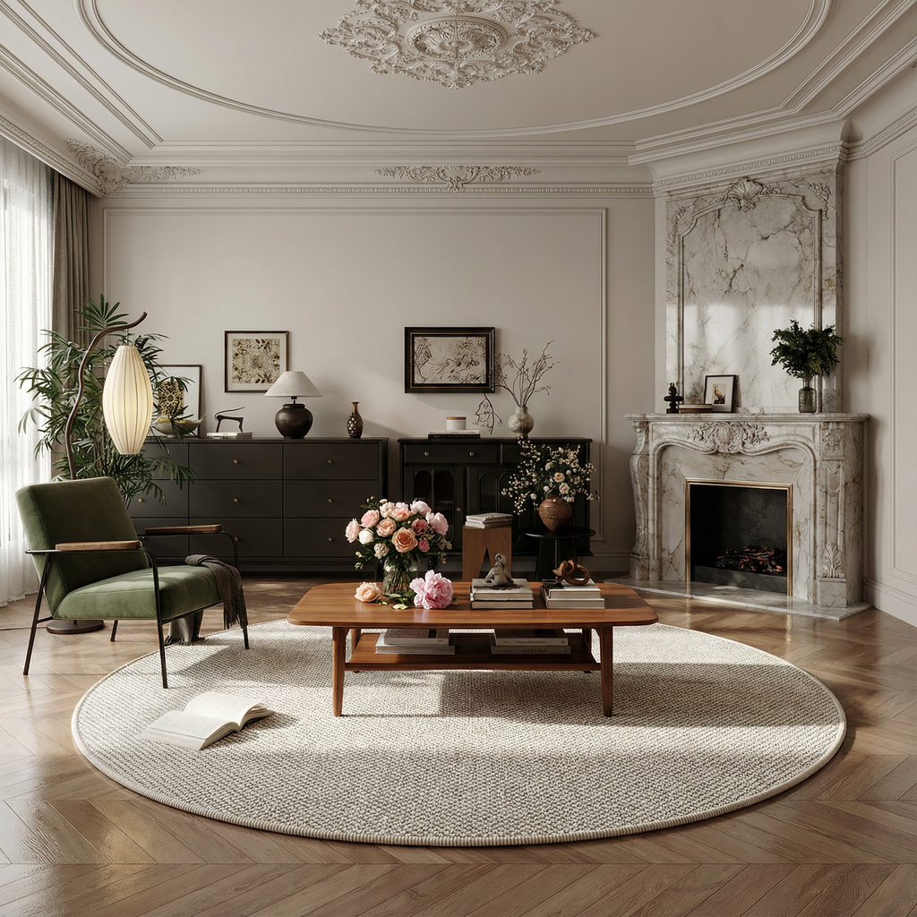 Tapis Rond Moderne Pour Salon