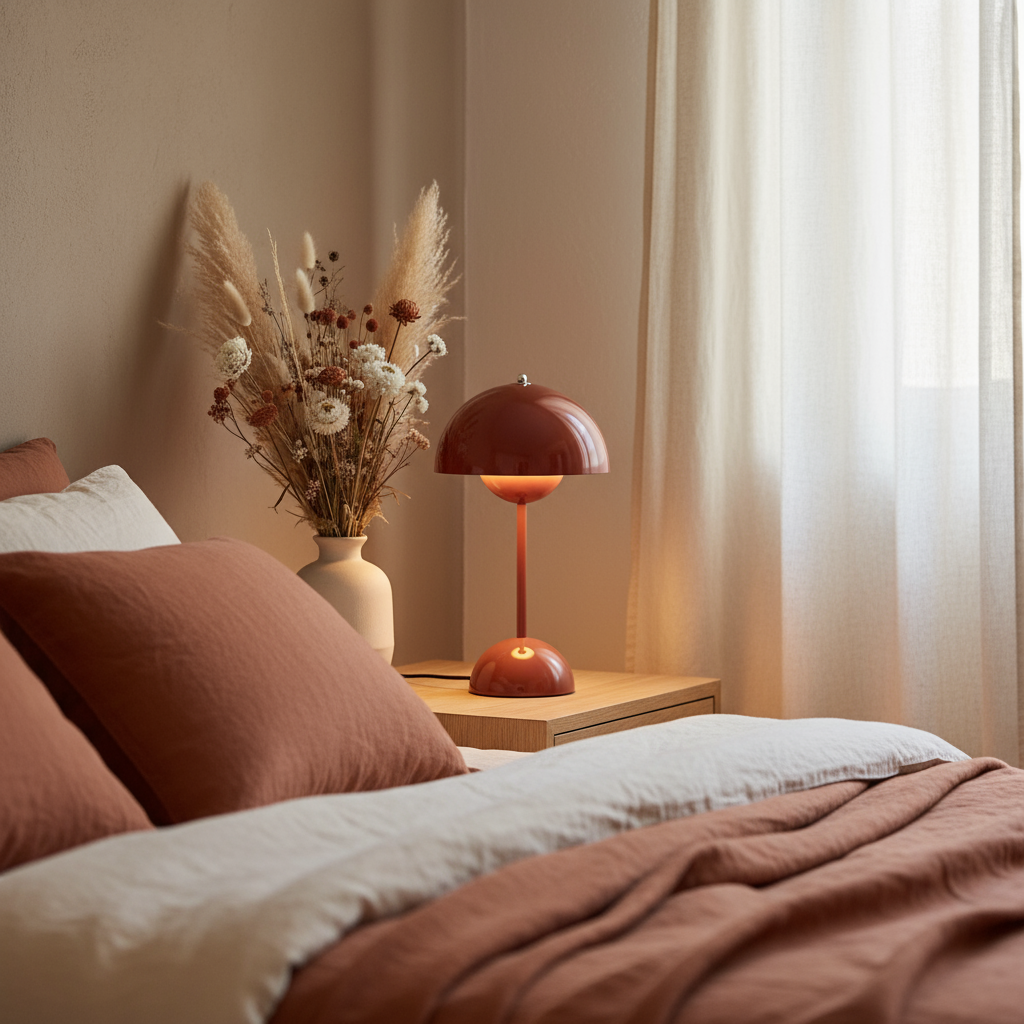 Lampe de Table LED Rechargeable USB – Design Champignon, 30 cm