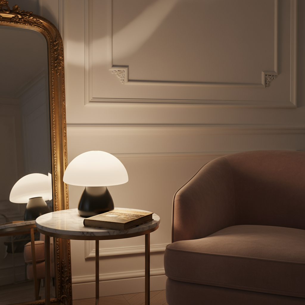 Lampe de Table LED Rechargeable avec Contrôle Tactile – Design Champignon