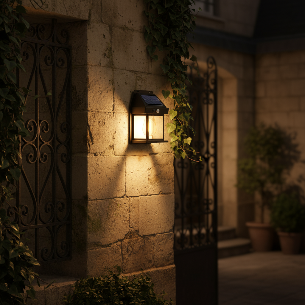 Applique Murale Solaire Extérieure avec Détecteur de Mouvement