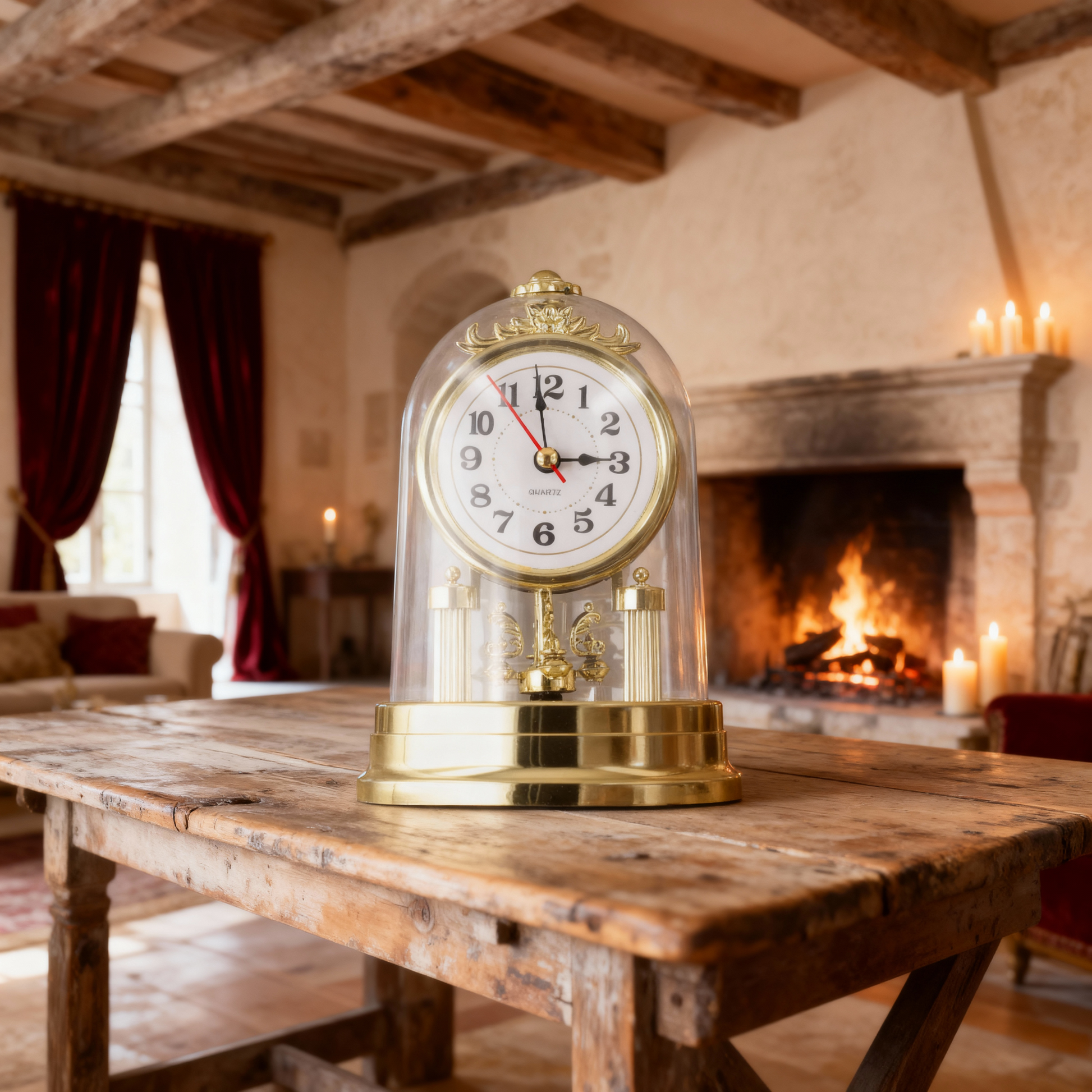 Horloge de Table – Design Rétro, Plastique Léger