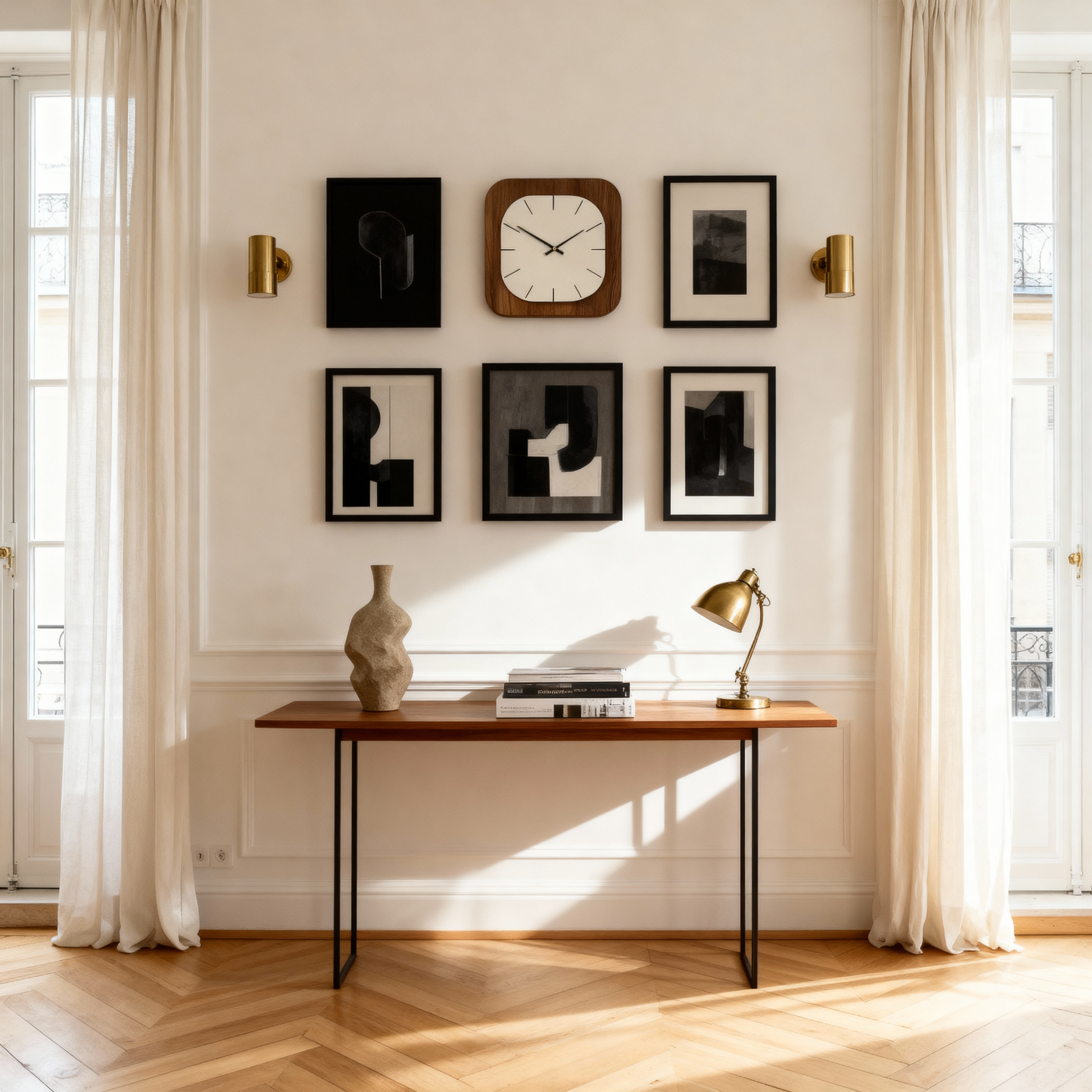 Horloge Murale Design Silencieuse Carrée