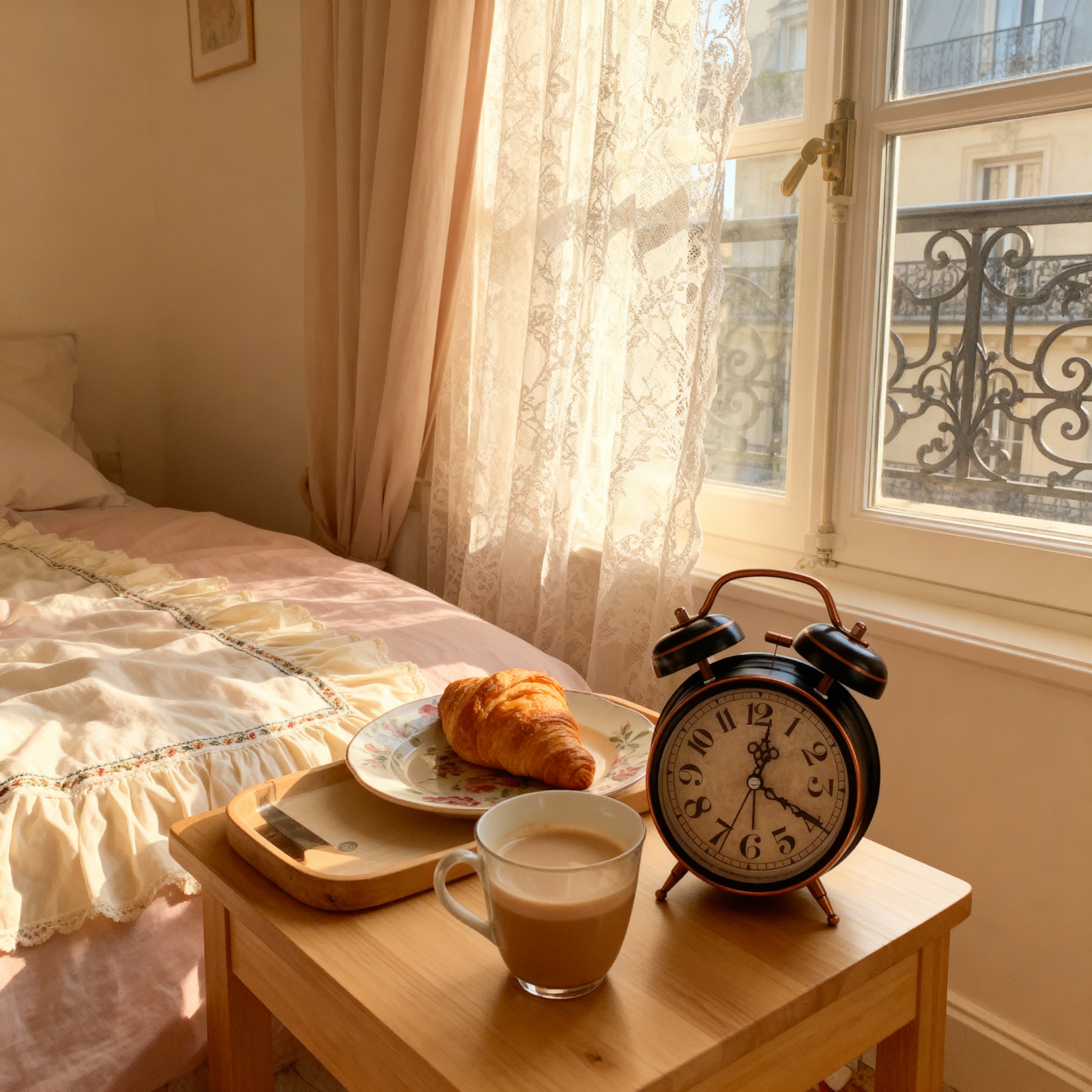 Réveil Vintage à Double Cloche – Design Analogique avec Rétroéclairage, Fonctionne à Piles – Finition Noir & Bronze