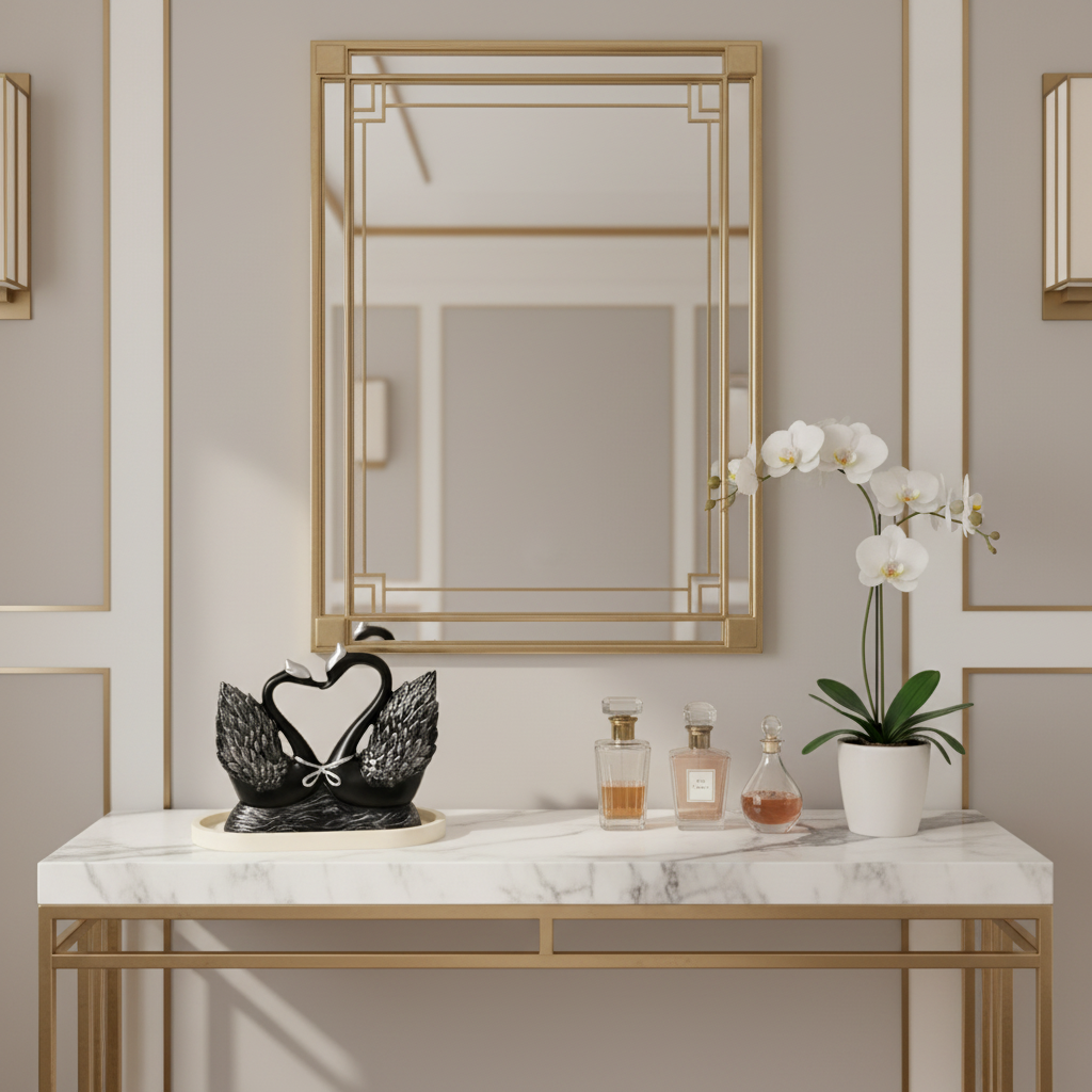 Ornement Homme de Cygne en Forme de Cœur