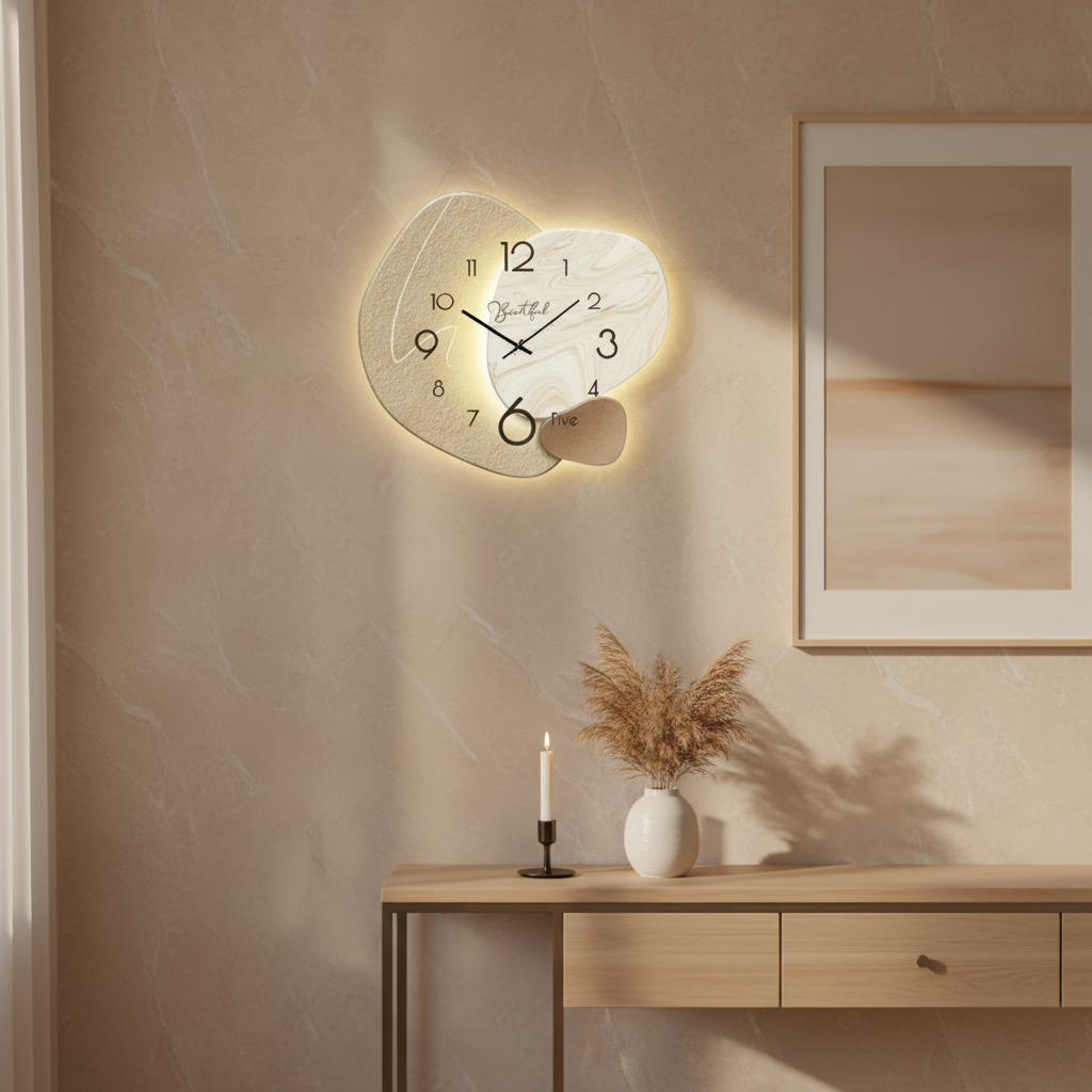 Horloge murale quartz silencieuse – Design moderne