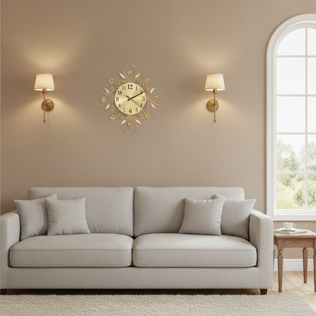 Horloge Murale Silencieuse en Métal