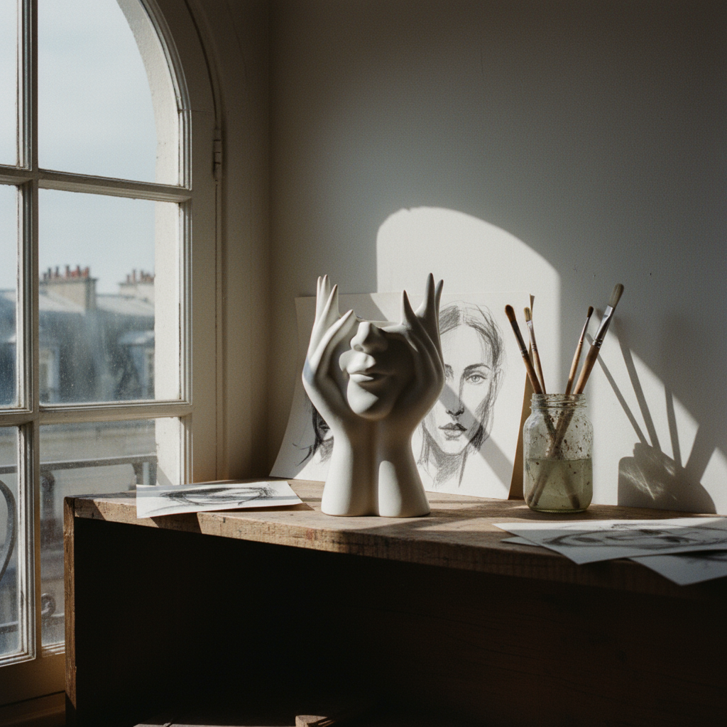 Support de Rangement en Forme de Visage pour Figurines – Vinyle