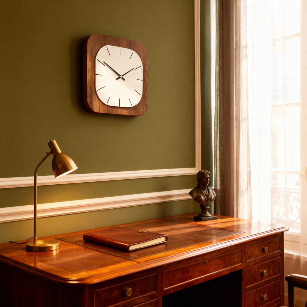 Horloge Murale Design Silencieuse Carrée