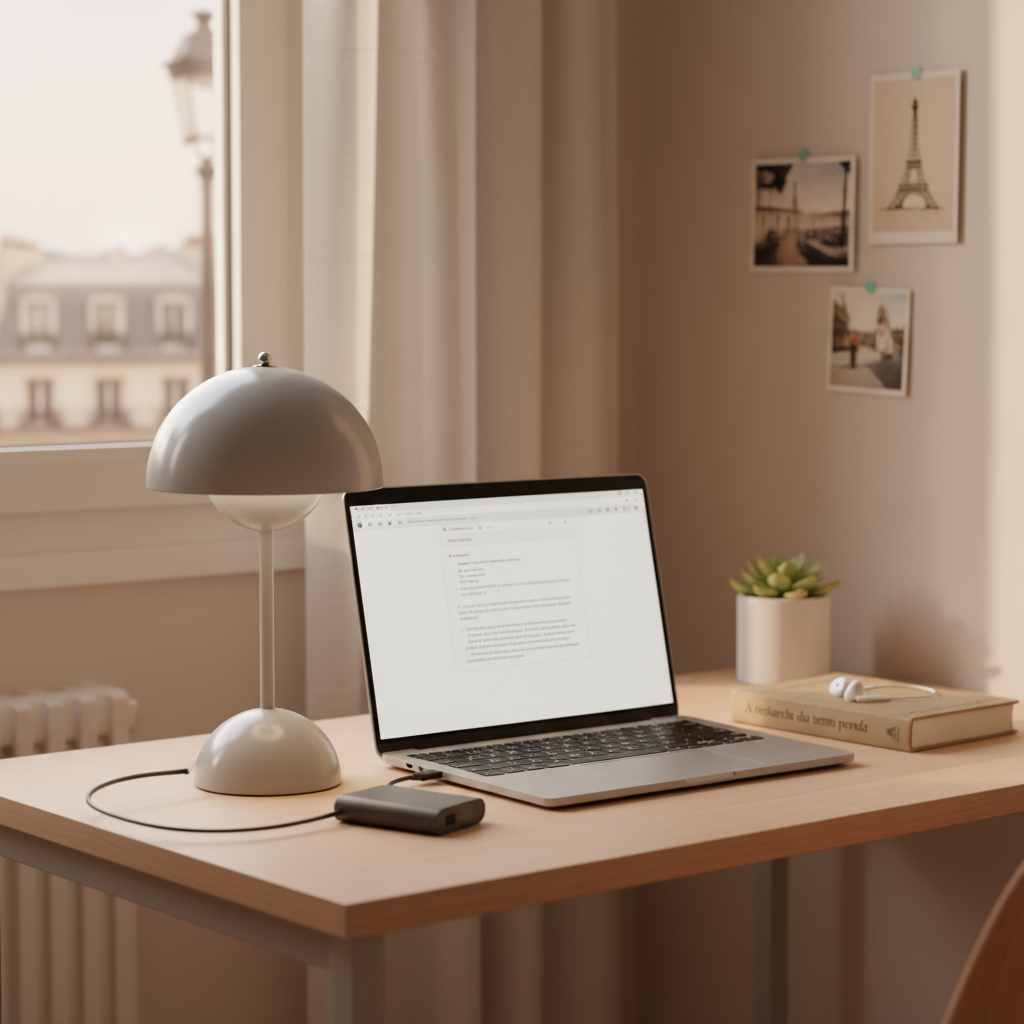 Lampe de Table LED Rechargeable USB – Design Champignon, 30 cm