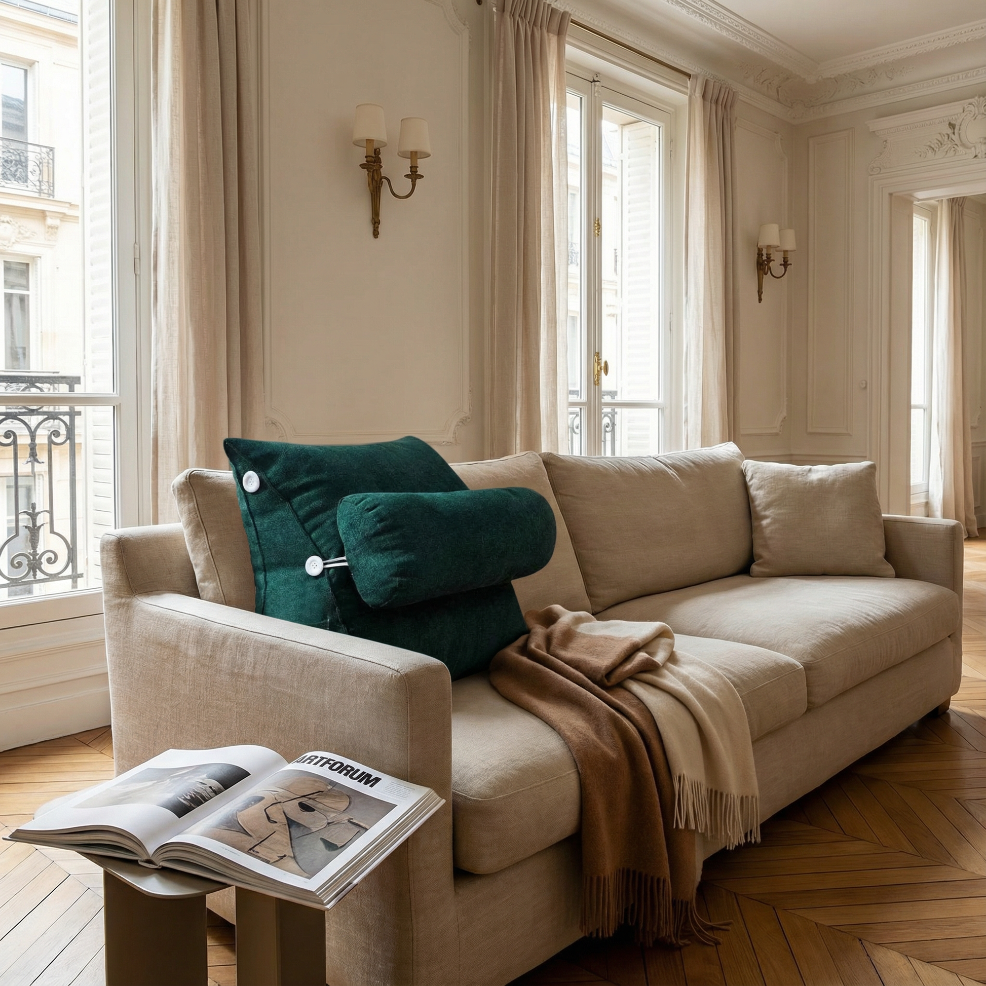 Coussin de Lecture Triangulaire en Peluche – Soutien Dos et Lombaires