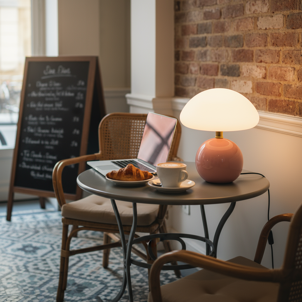 Lampe de Table LED avec Prise USB – Métal et Acrylique