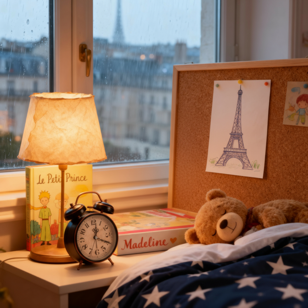 Réveil Vintage à Double Cloche – Design Analogique avec Rétroéclairage, Fonctionne à Piles – Finition Noir & Bronze