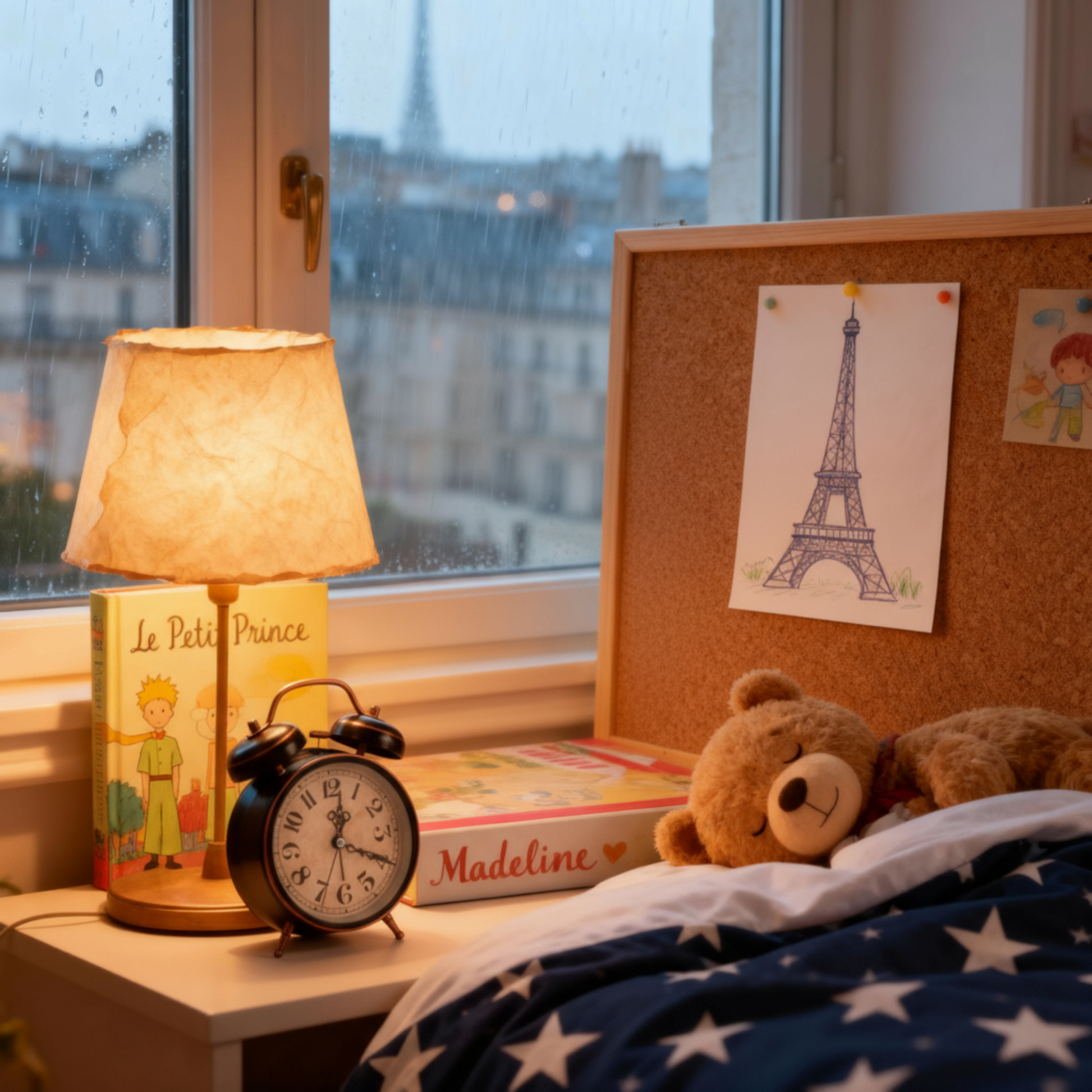 Réveil Vintage à Double Cloche – Design Analogique avec Rétroéclairage, Fonctionne à Piles – Finition Noir & Bronze