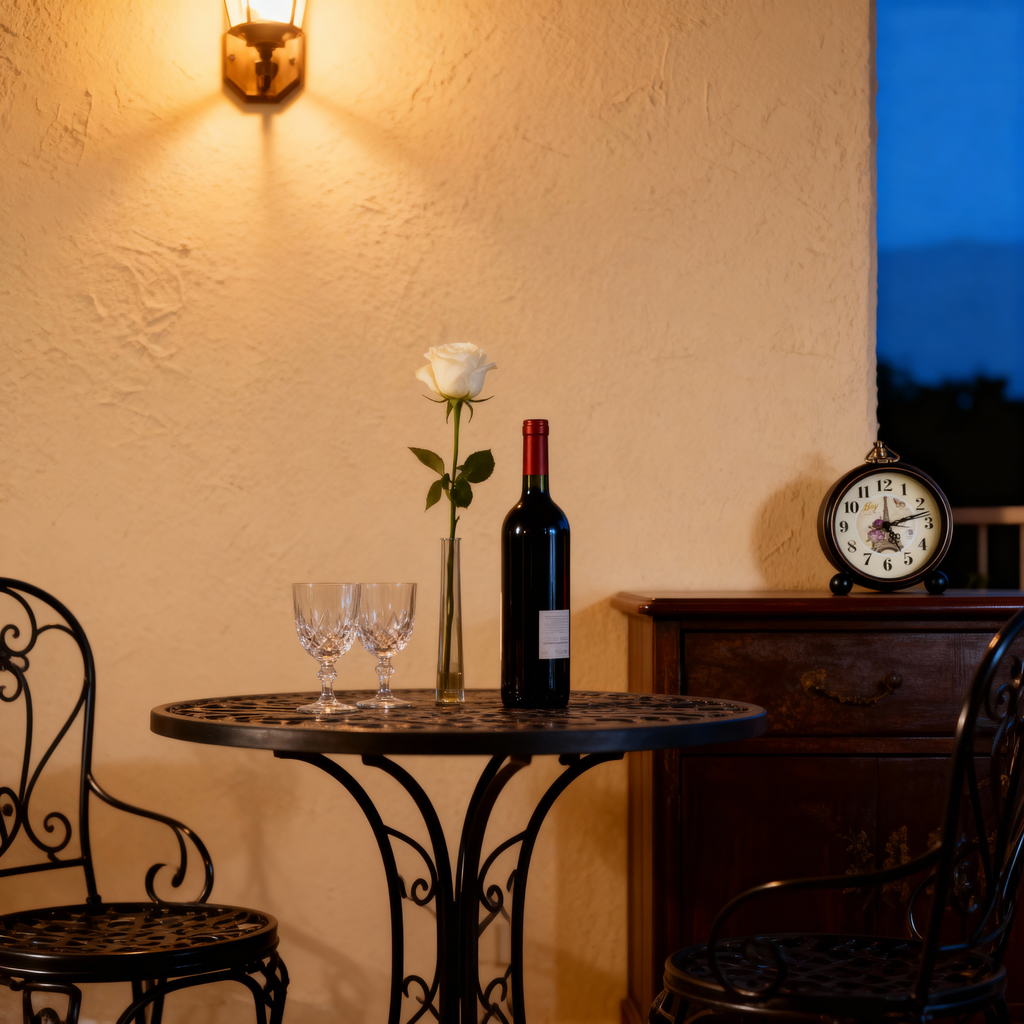 Horloge de table style vintage avec motif Tour Eiffel – Finition métal noir et bronze